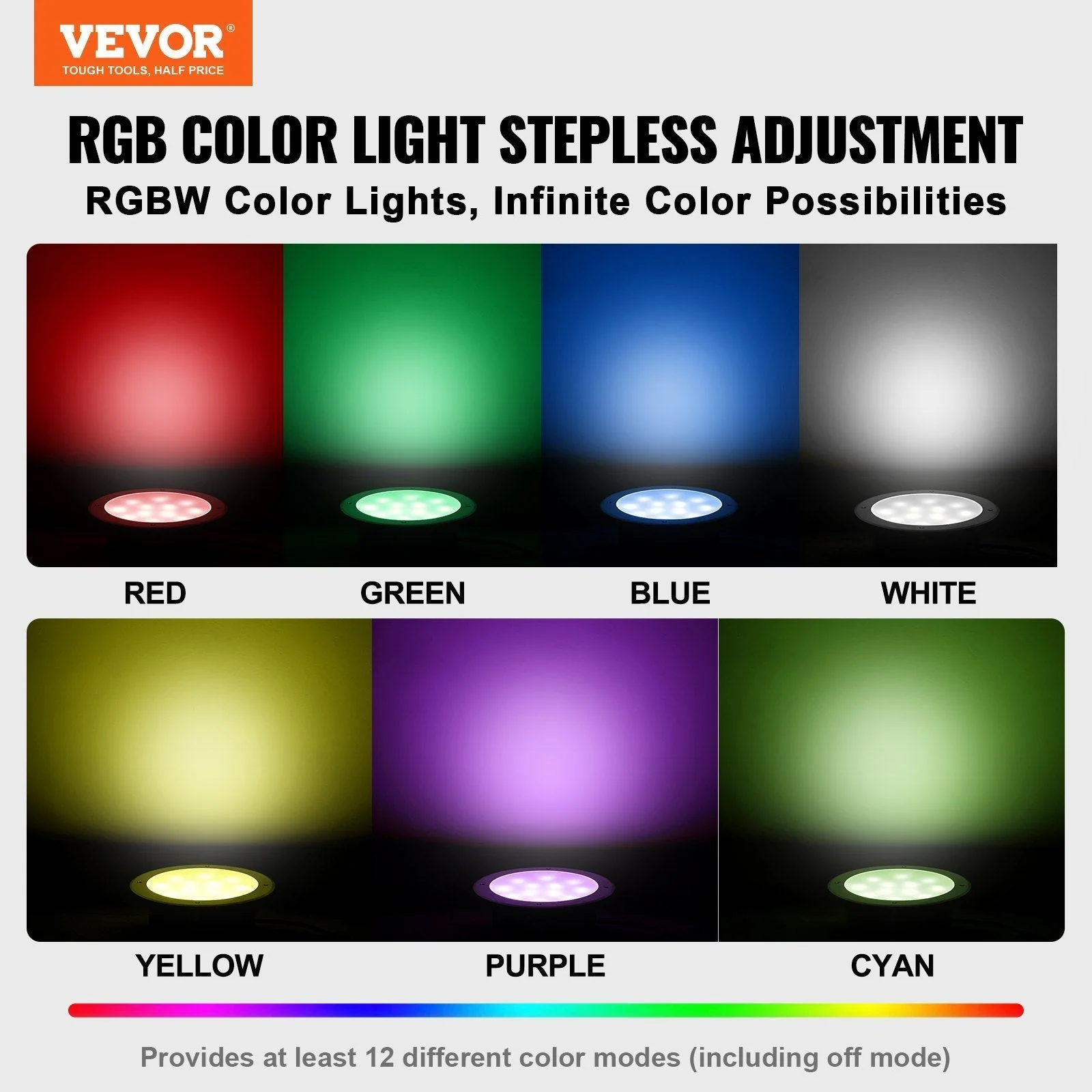 12V 40W LED Pool Lights with Remote Control & RGBW Color Changing Feature - Image 2