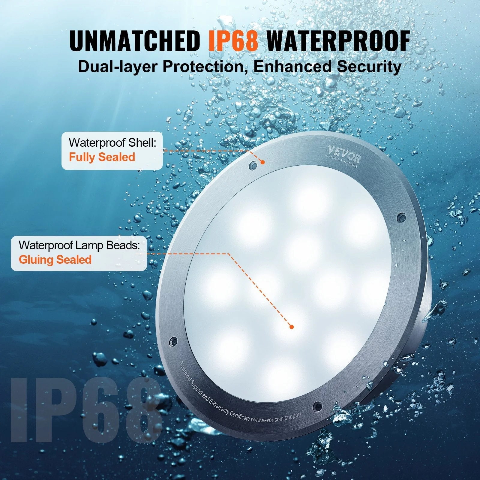 12V 40W LED Pool Lights with Remote Control & RGBW Color Changing Feature - Image 8