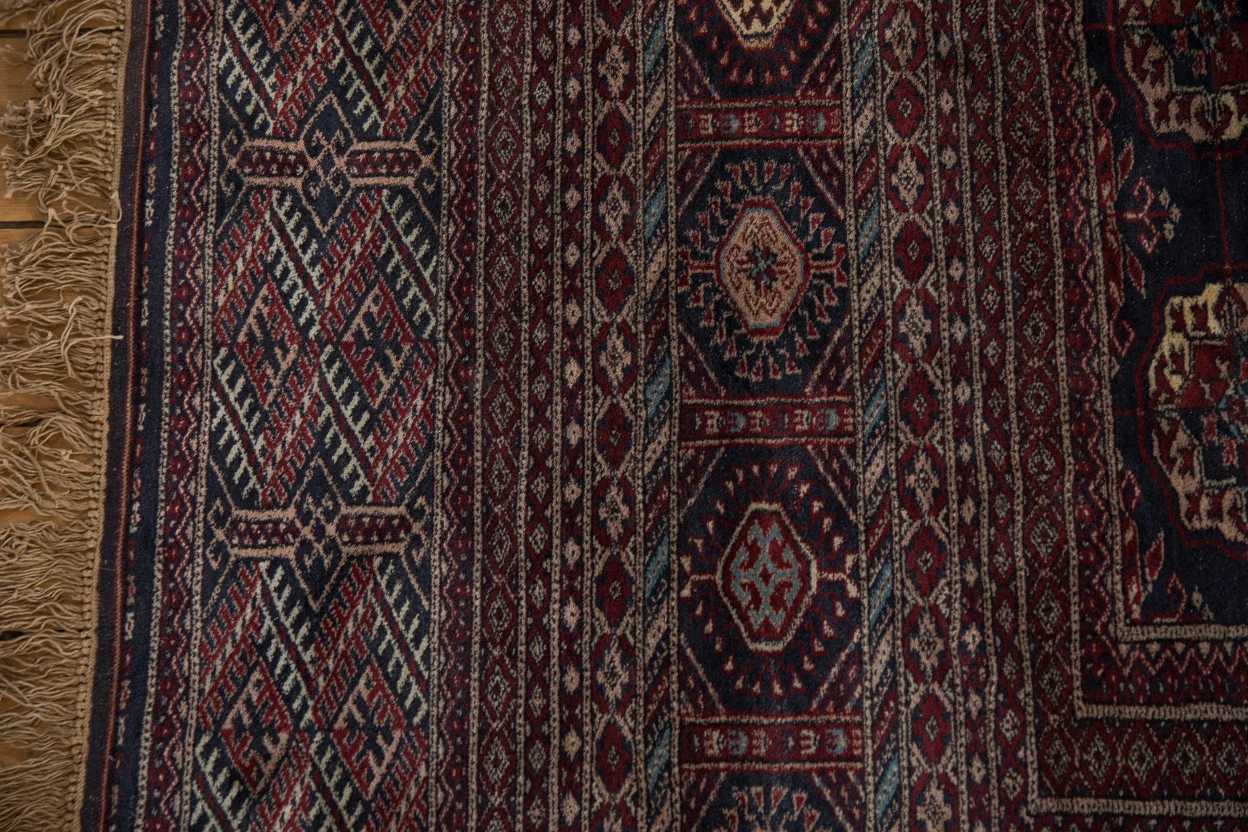 12x12.5 Vintage Fine Bokhara Square Carpet - Image 10