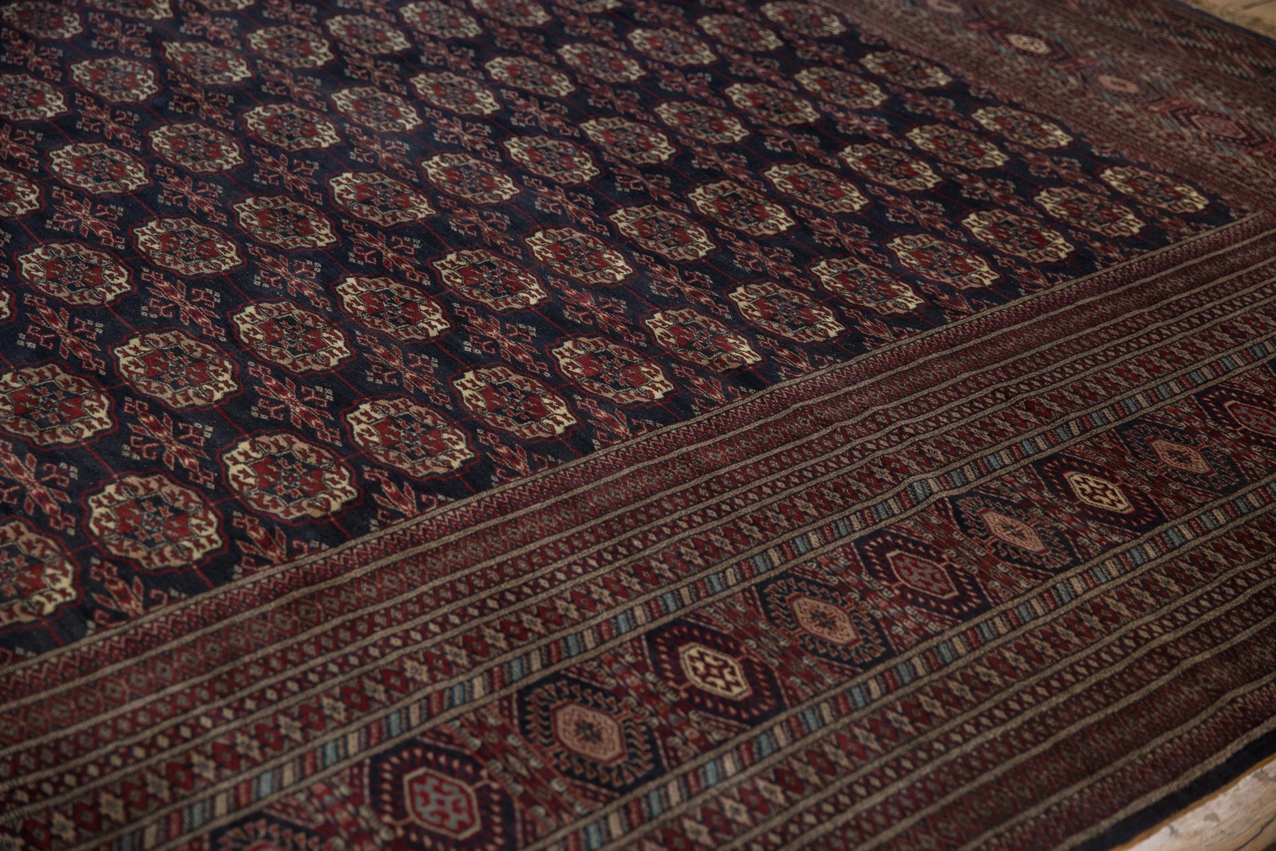 12x12.5 Vintage Fine Bokhara Square Carpet - Image 9