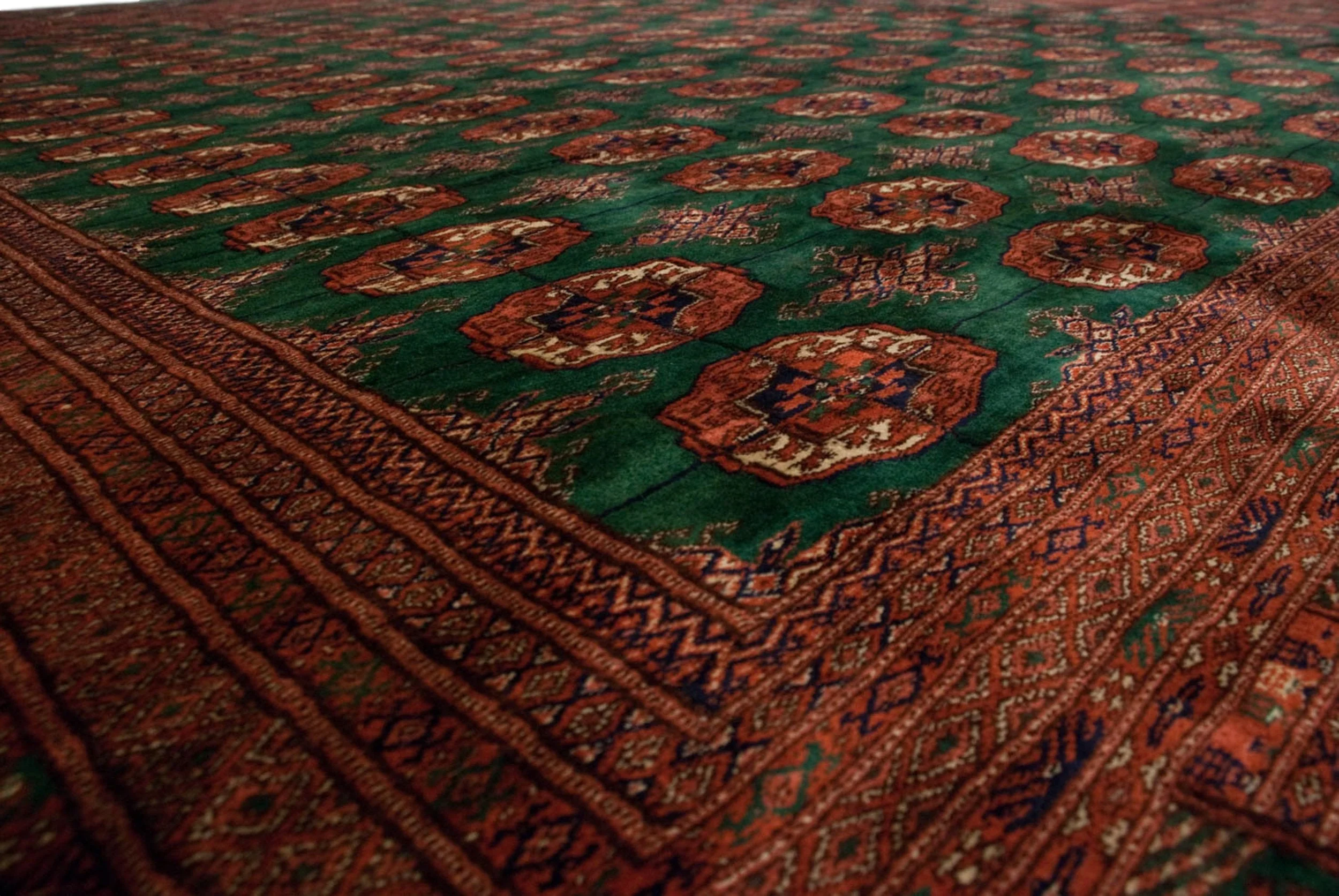 12x12.5 Vintage Fine Bokhara Square Carpet - Image 19
