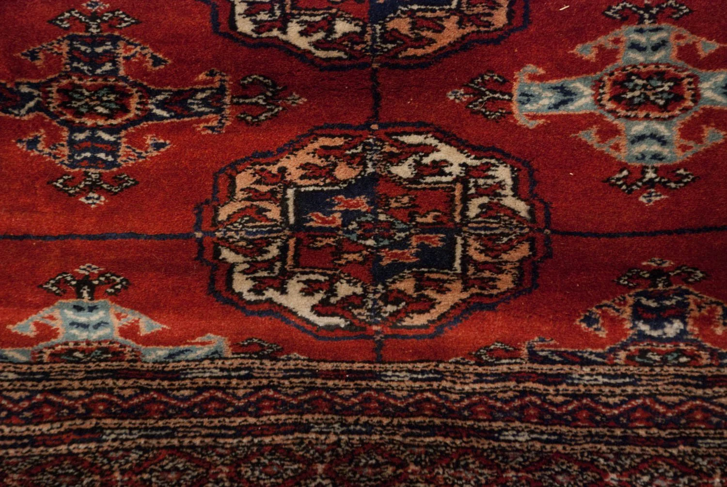 12x12.5 Vintage Fine Bokhara Square Carpet - Image 15