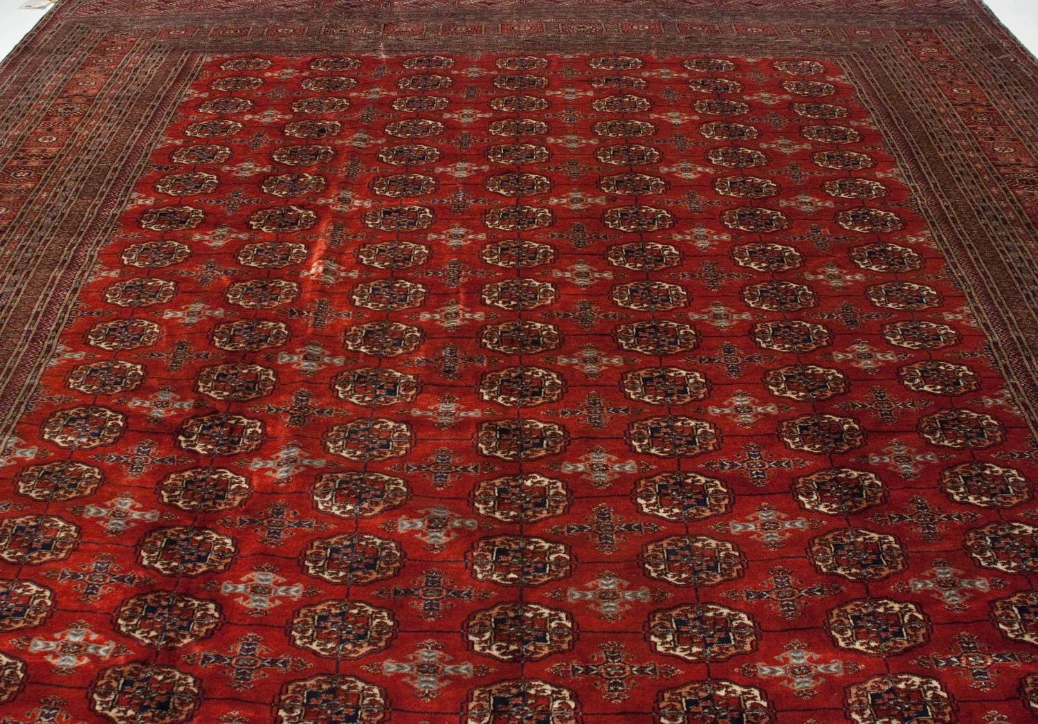 12x12.5 Vintage Fine Bokhara Square Carpet - Image 16