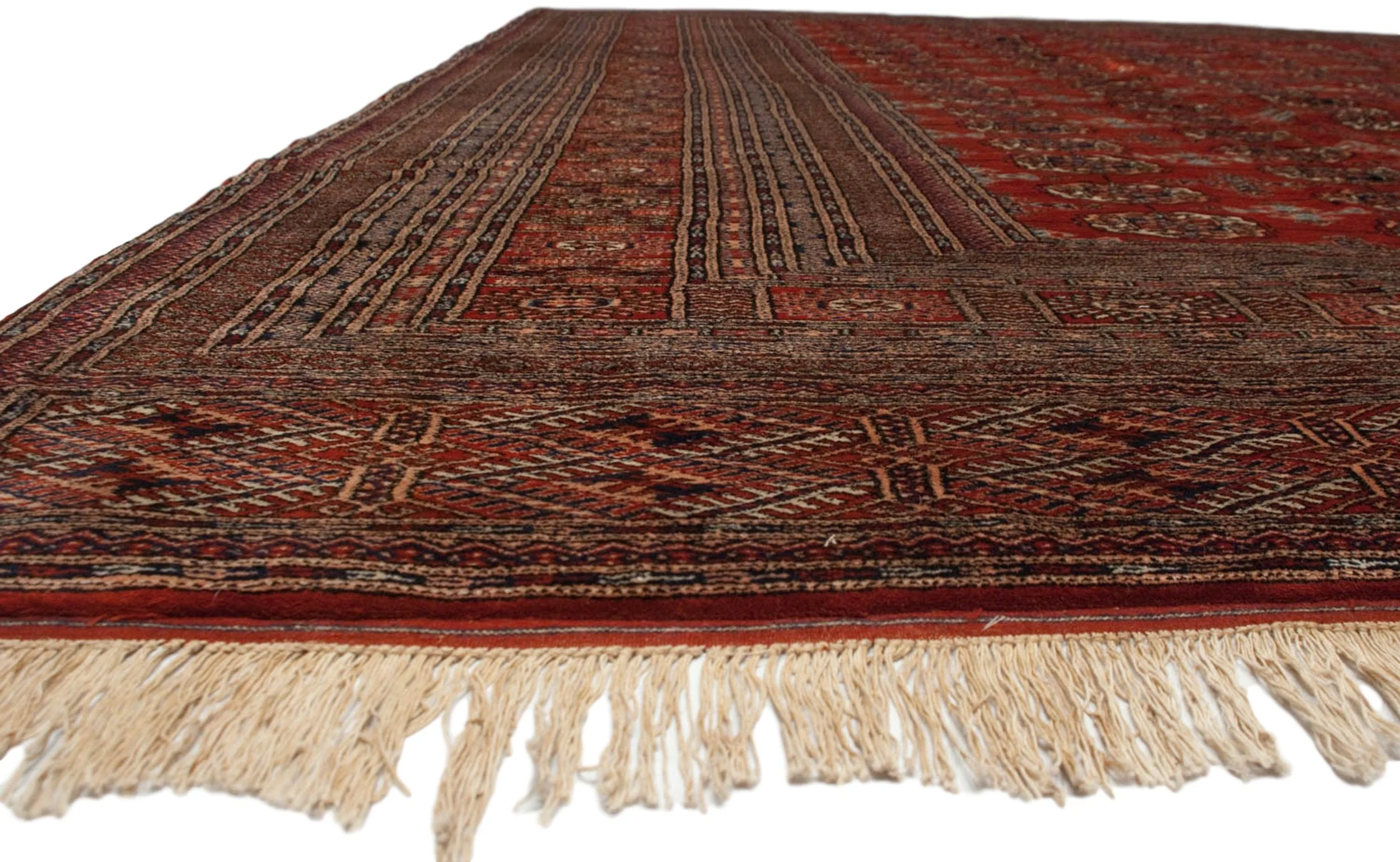 12x12.5 Vintage Fine Bokhara Square Carpet - Image 6