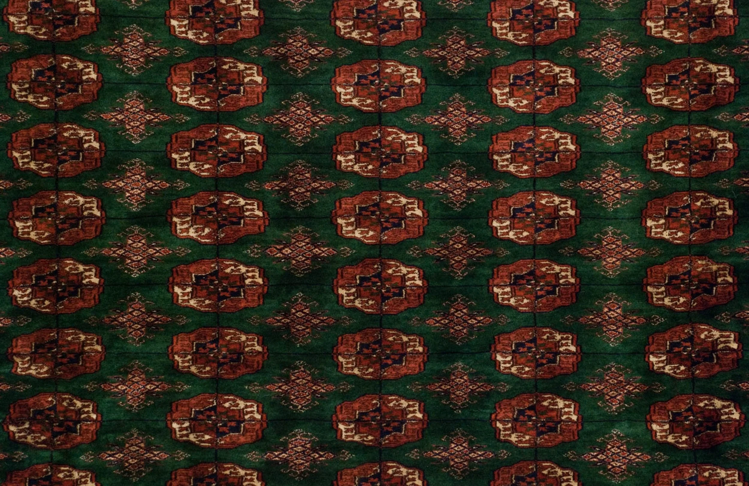 12x12.5 Vintage Fine Bokhara Square Carpet - Image 7