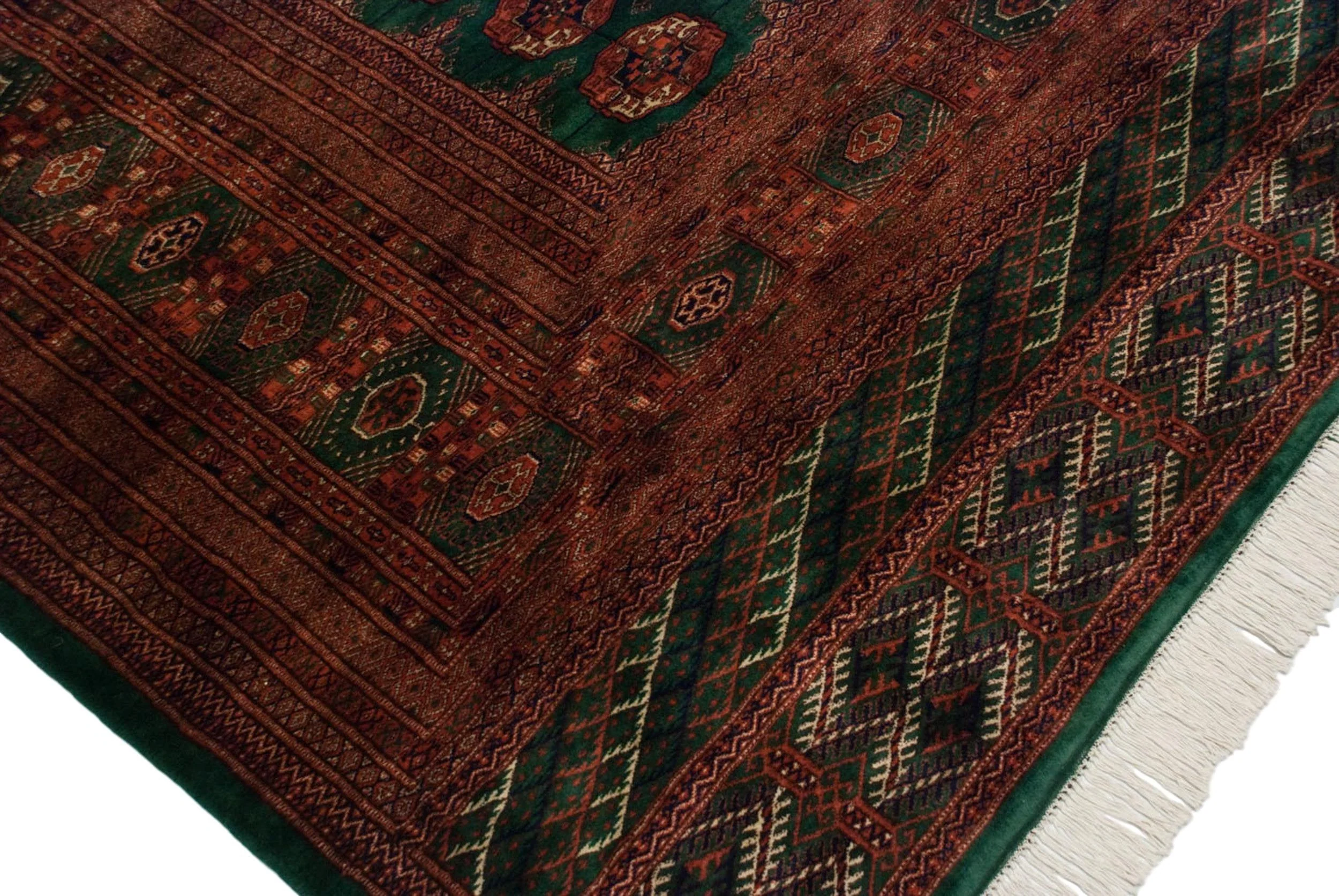 12x12.5 Vintage Fine Bokhara Square Carpet - Image 8
