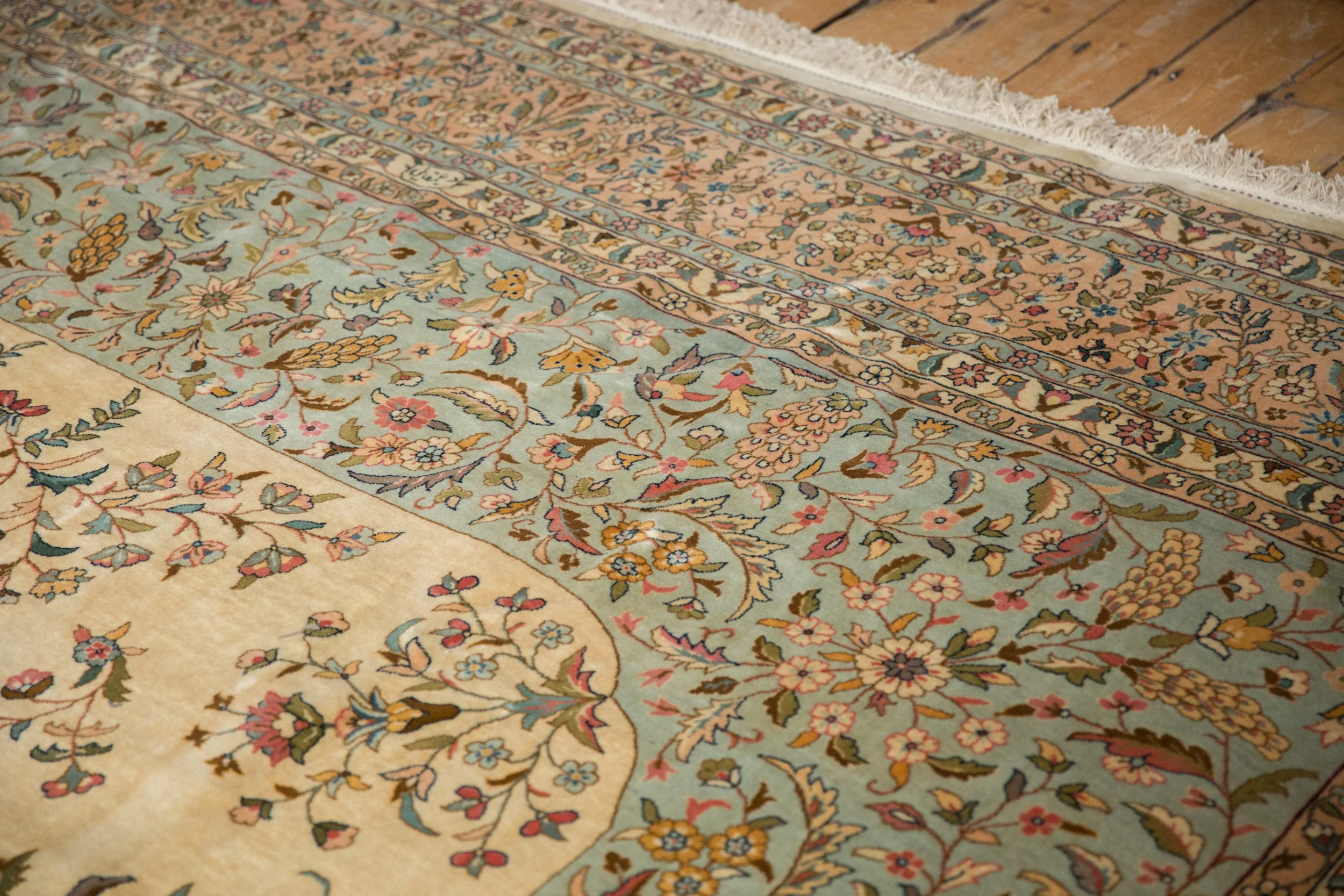12x12 Vintage Bulgarian Kerman Design Square Carpet - Image 13