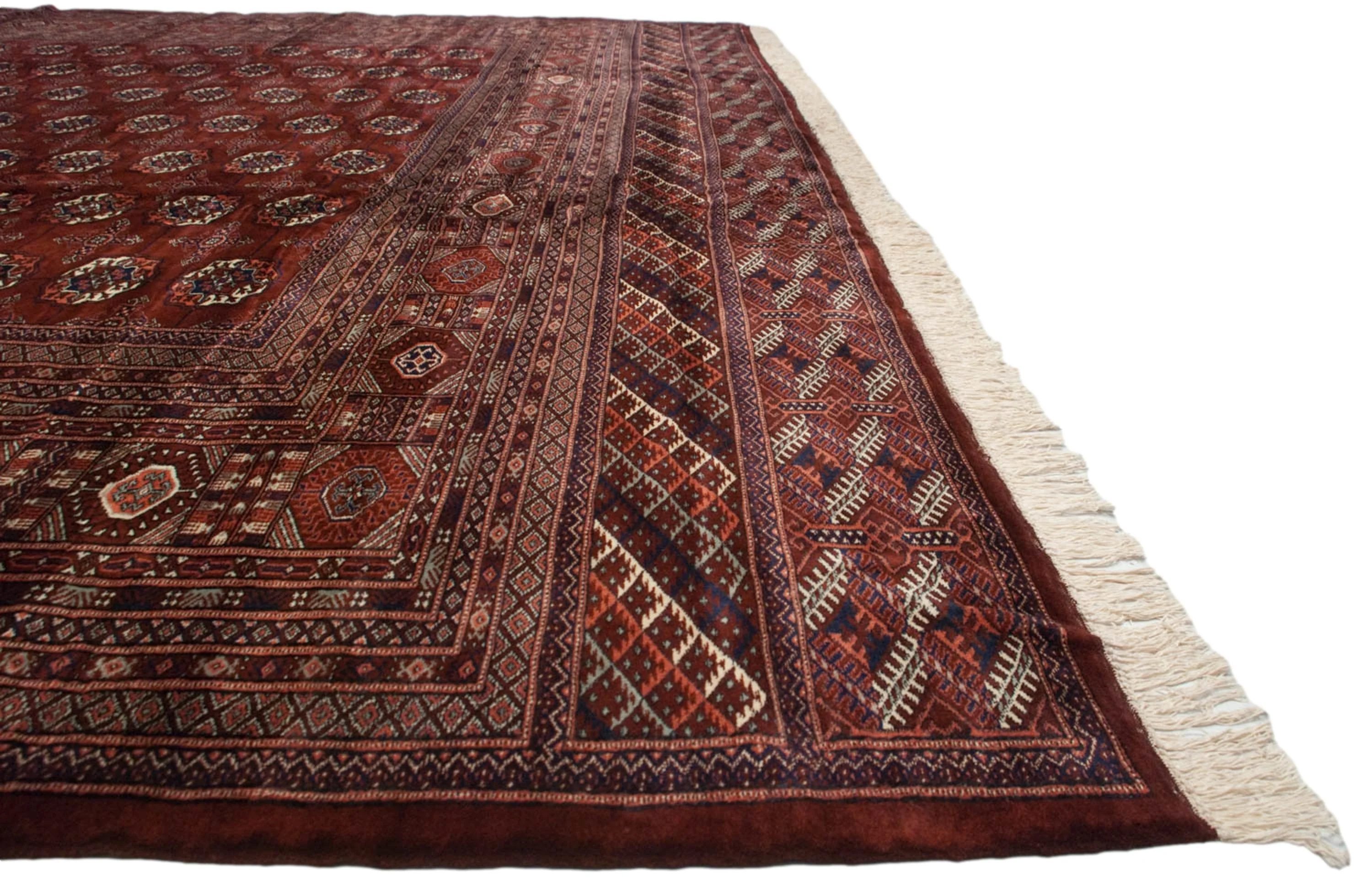 12x14.5 Vintage Fine Bokhara Carpet - Image 11