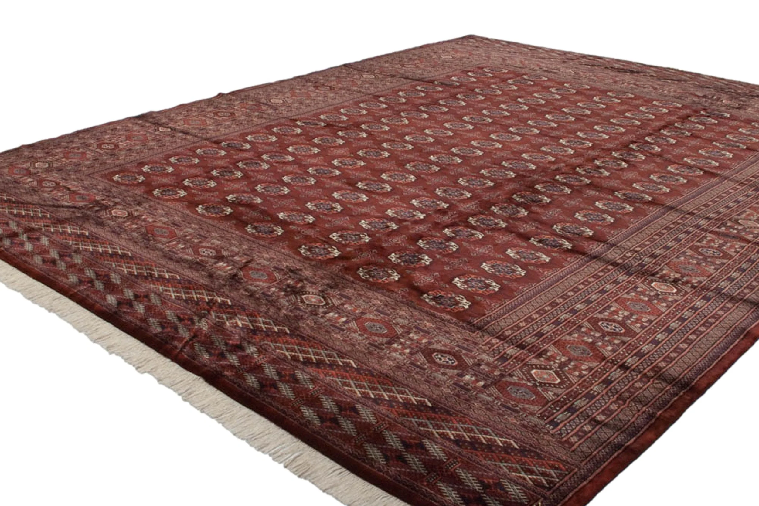 12x14.5 Vintage Fine Bokhara Carpet - Image 2