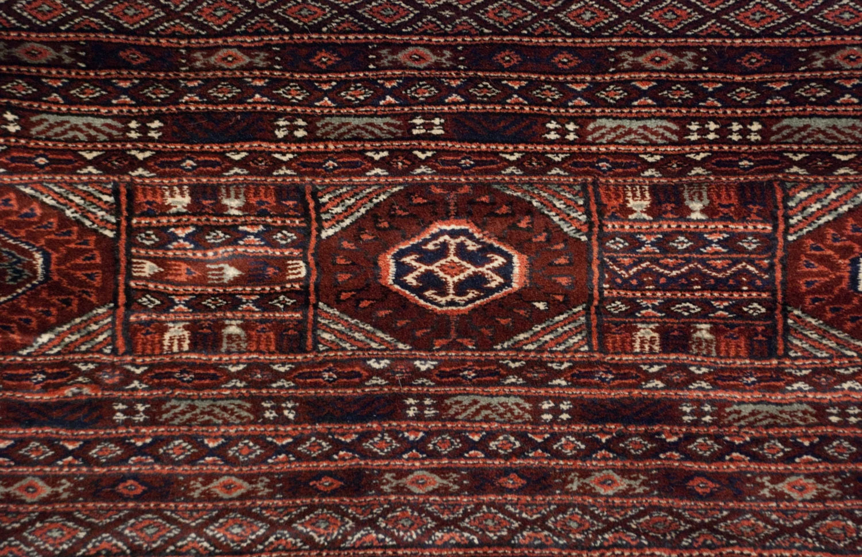 12x14.5 Vintage Fine Bokhara Carpet - Image 7
