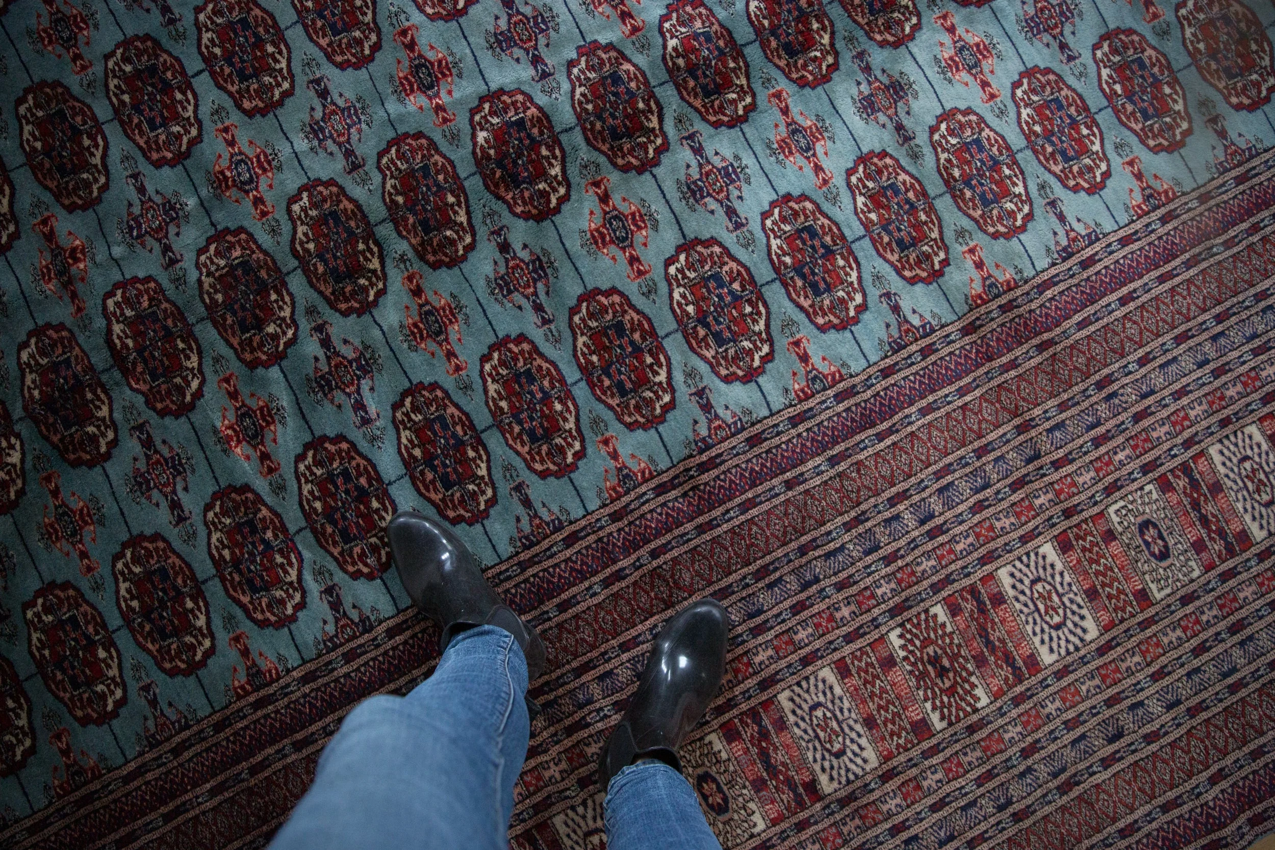 12x14.5 Vintage Fine Bokhara Carpet - Image 2