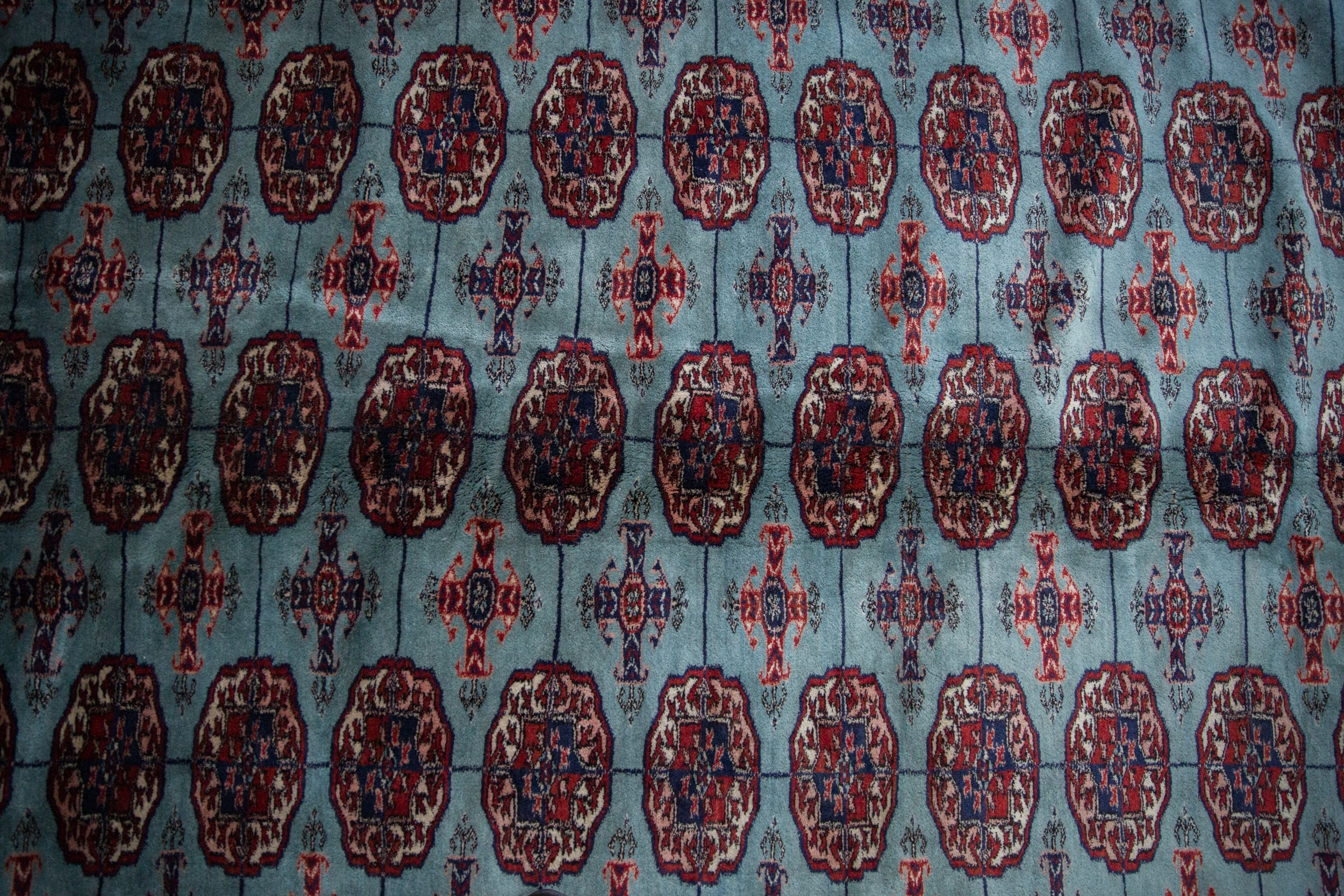 12x14.5 Vintage Fine Bokhara Carpet - Image 3