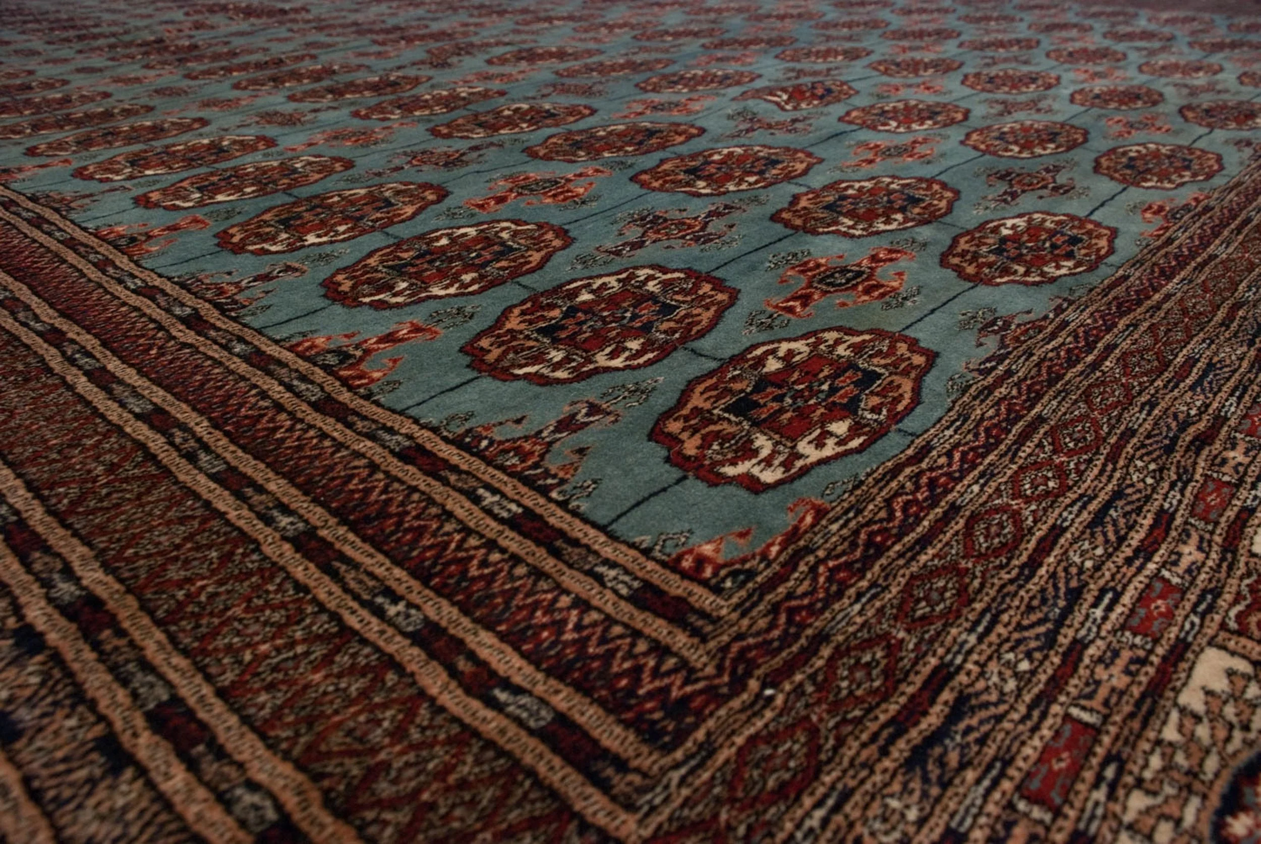 12x14.5 Vintage Fine Bokhara Carpet - Image 7