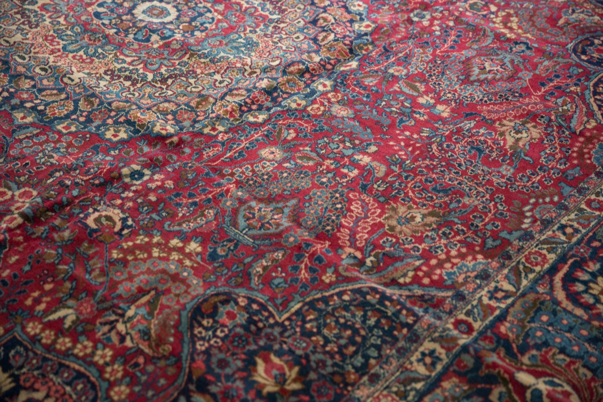 12x14 Vintage Tabriz Square Carpet - Image 11