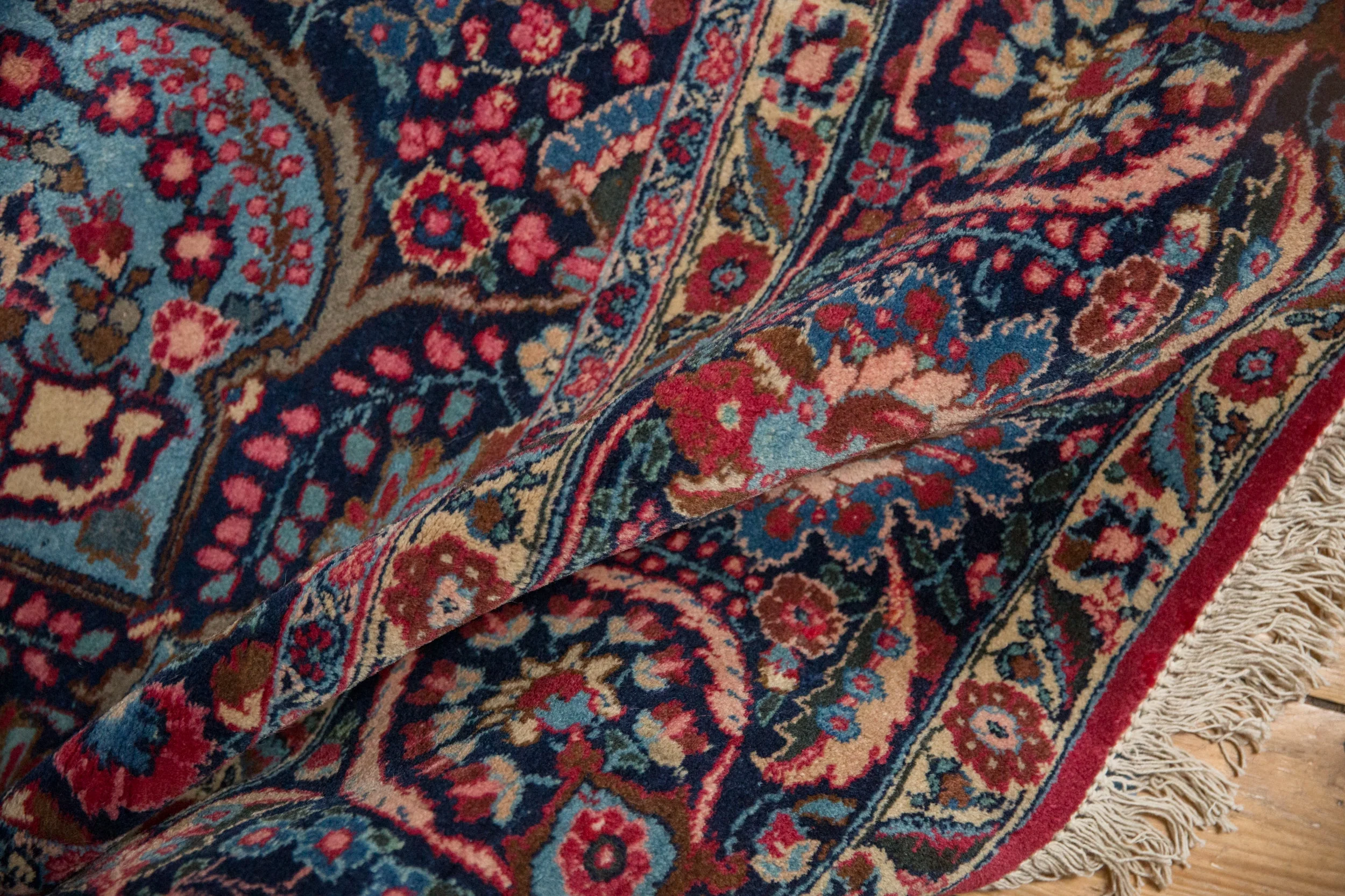 12x14 Vintage Tabriz Square Carpet - Image 13