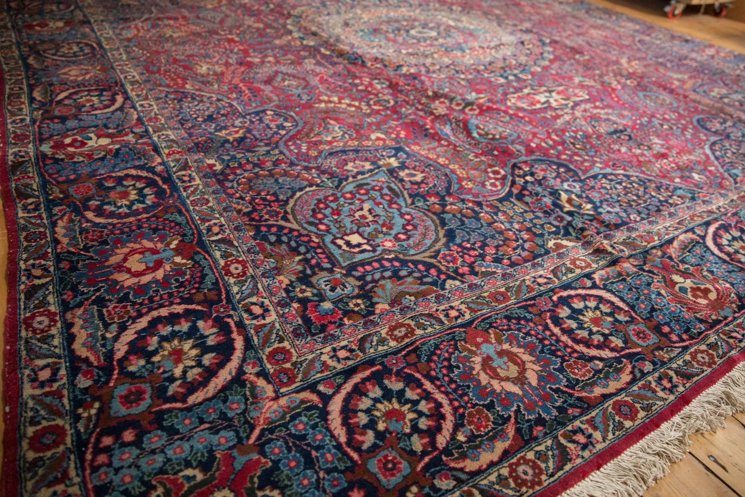 12x14 Vintage Tabriz Square Carpet - Image 3