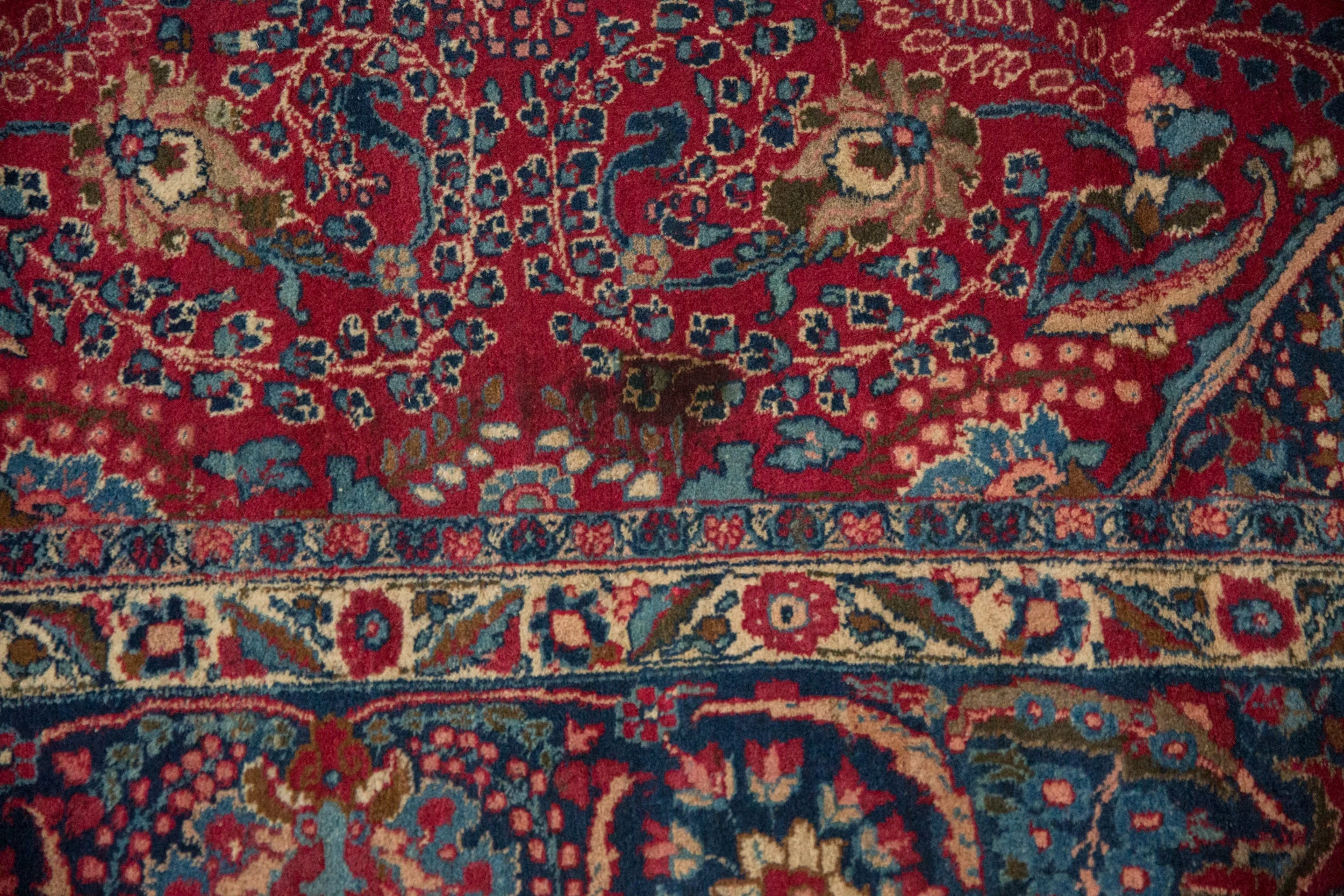 12x14 Vintage Tabriz Square Carpet - Image 7