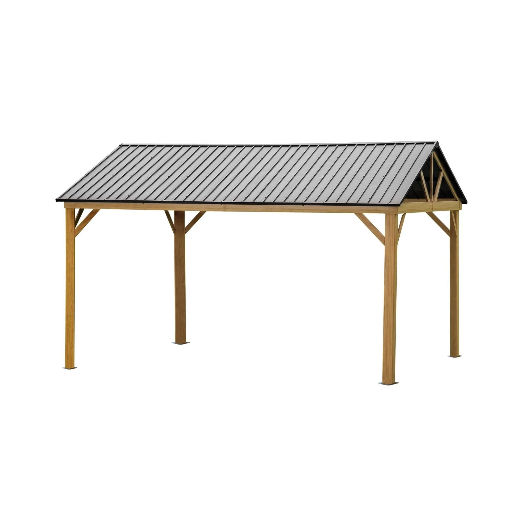 [12X14FT] Alora Hardtop All-Weather Outdoor Gazebo With Galvanized Steel Roof (SAK83261) - Image 3