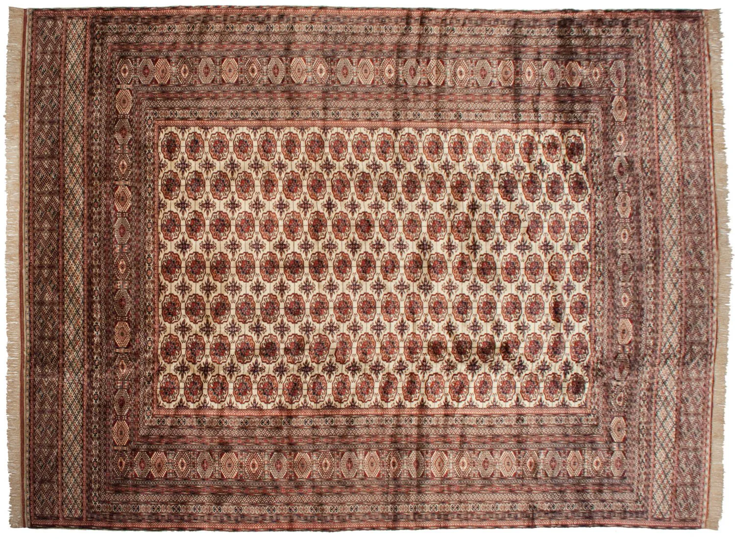 12x15.5 Vintage Fine Bokhara Carpet - Image 10