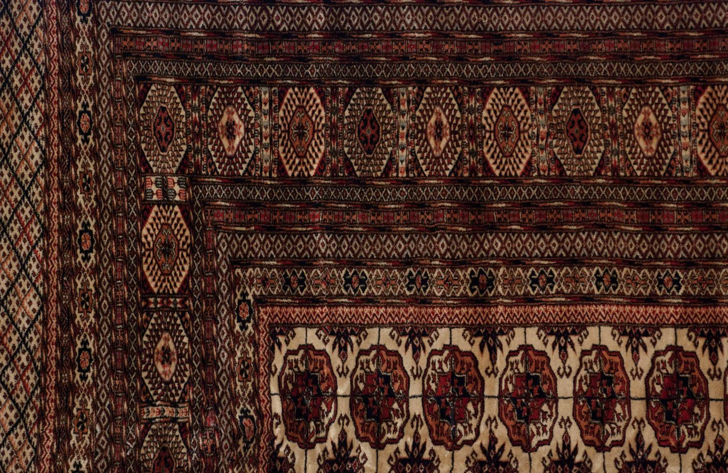 12x15.5 Vintage Fine Bokhara Carpet - Image 12