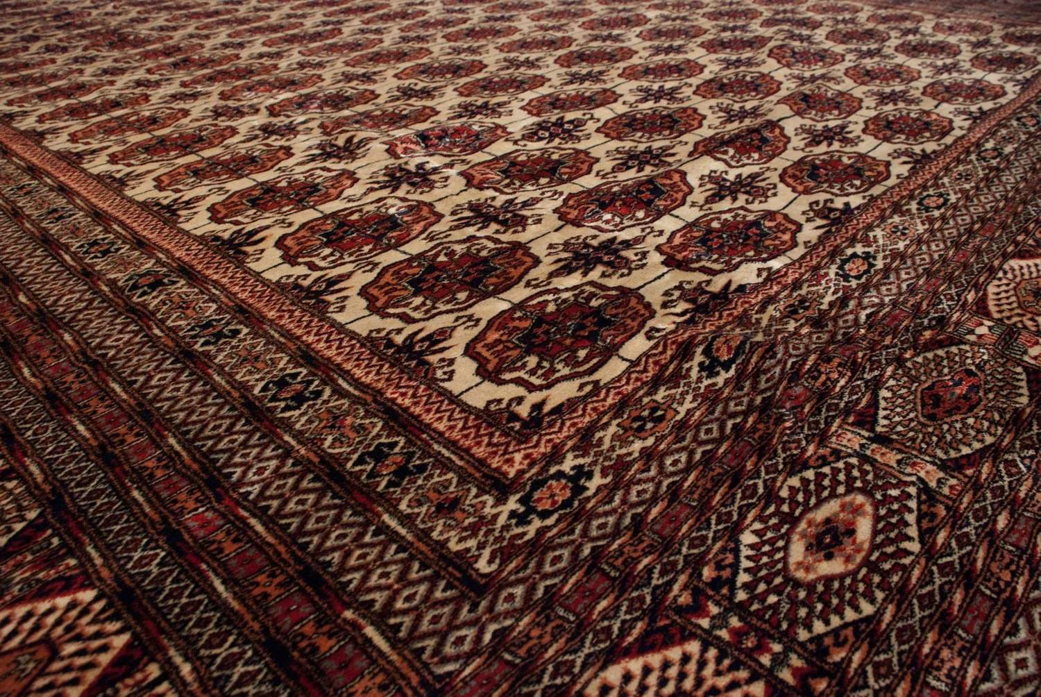12x15.5 Vintage Fine Bokhara Carpet - Image 15