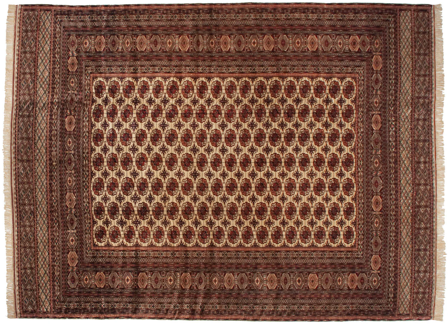 12x15.5 Vintage Fine Bokhara Carpet - Image 8