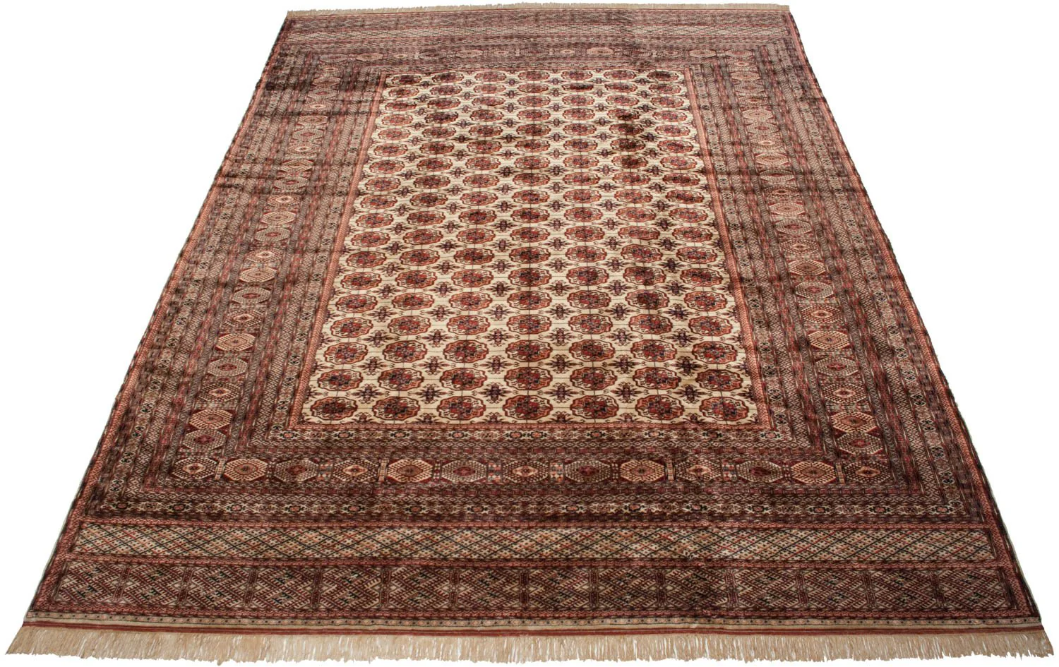12x15.5 Vintage Fine Bokhara Carpet - Image 9