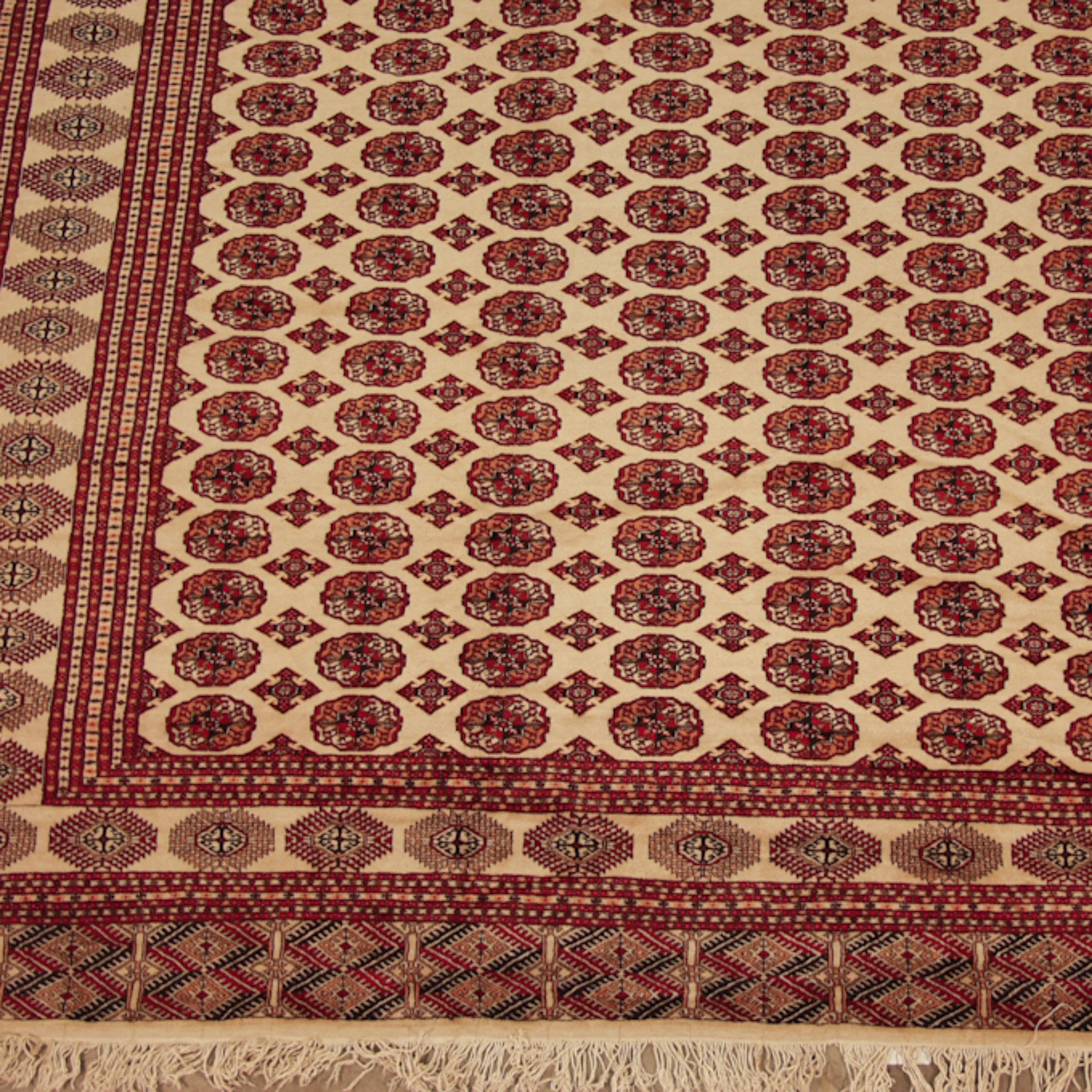 12x15.5 Vintage Pakistani Bokhara Design Carpet - Image 2