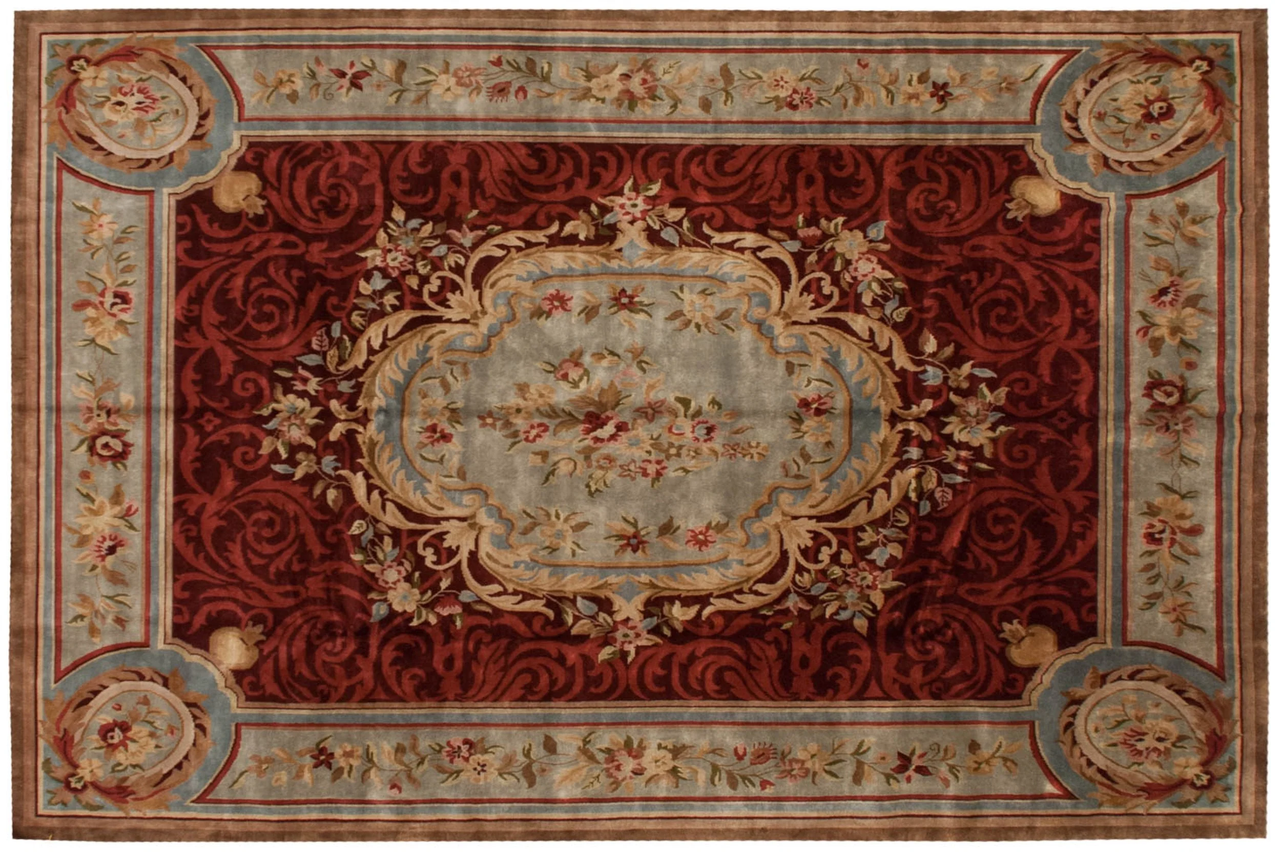 12x15 Indian Savonnerie Design Carpet - Image 2