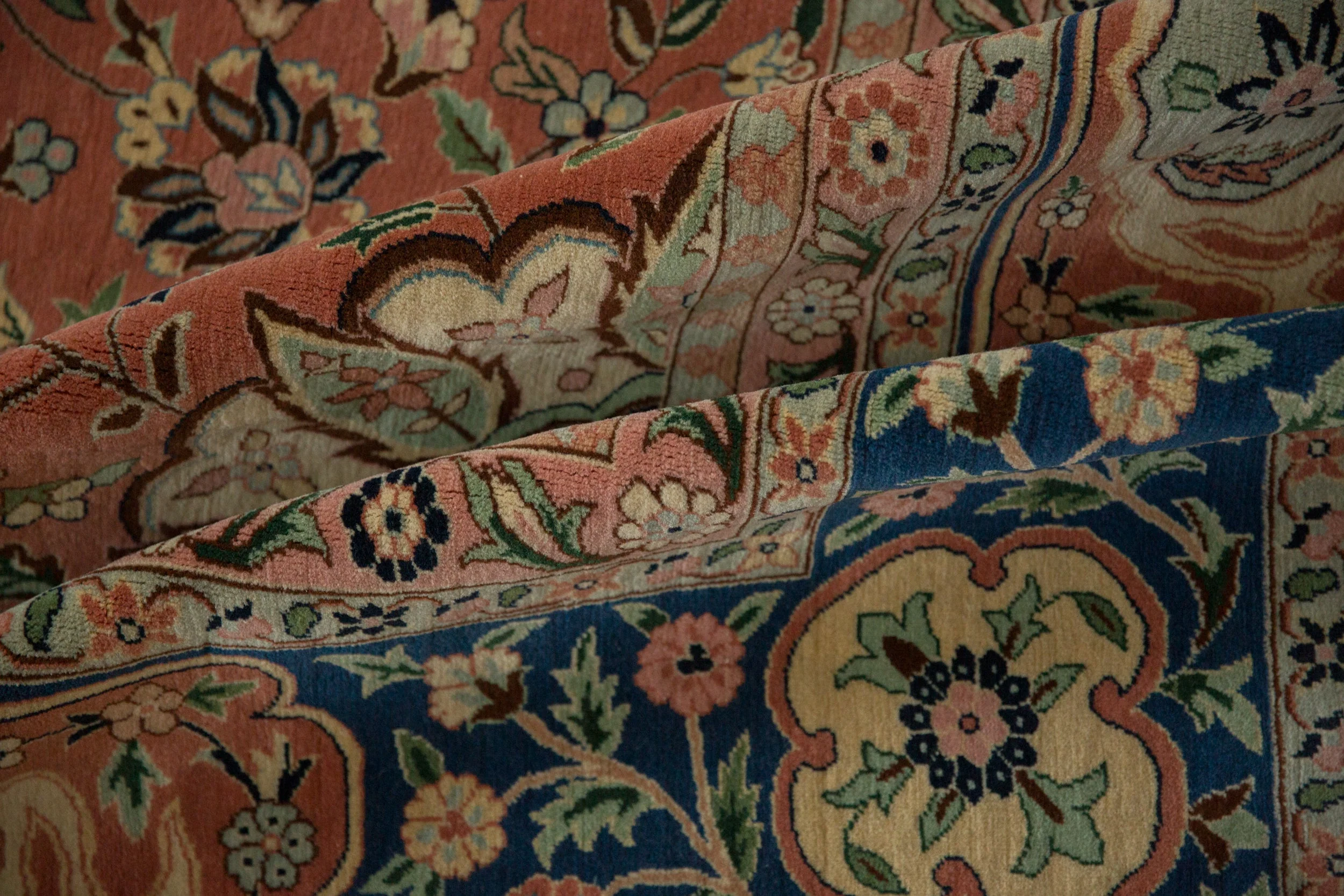 12x15 Vintage Bulgarian Tabriz Design Carpet - Image 12