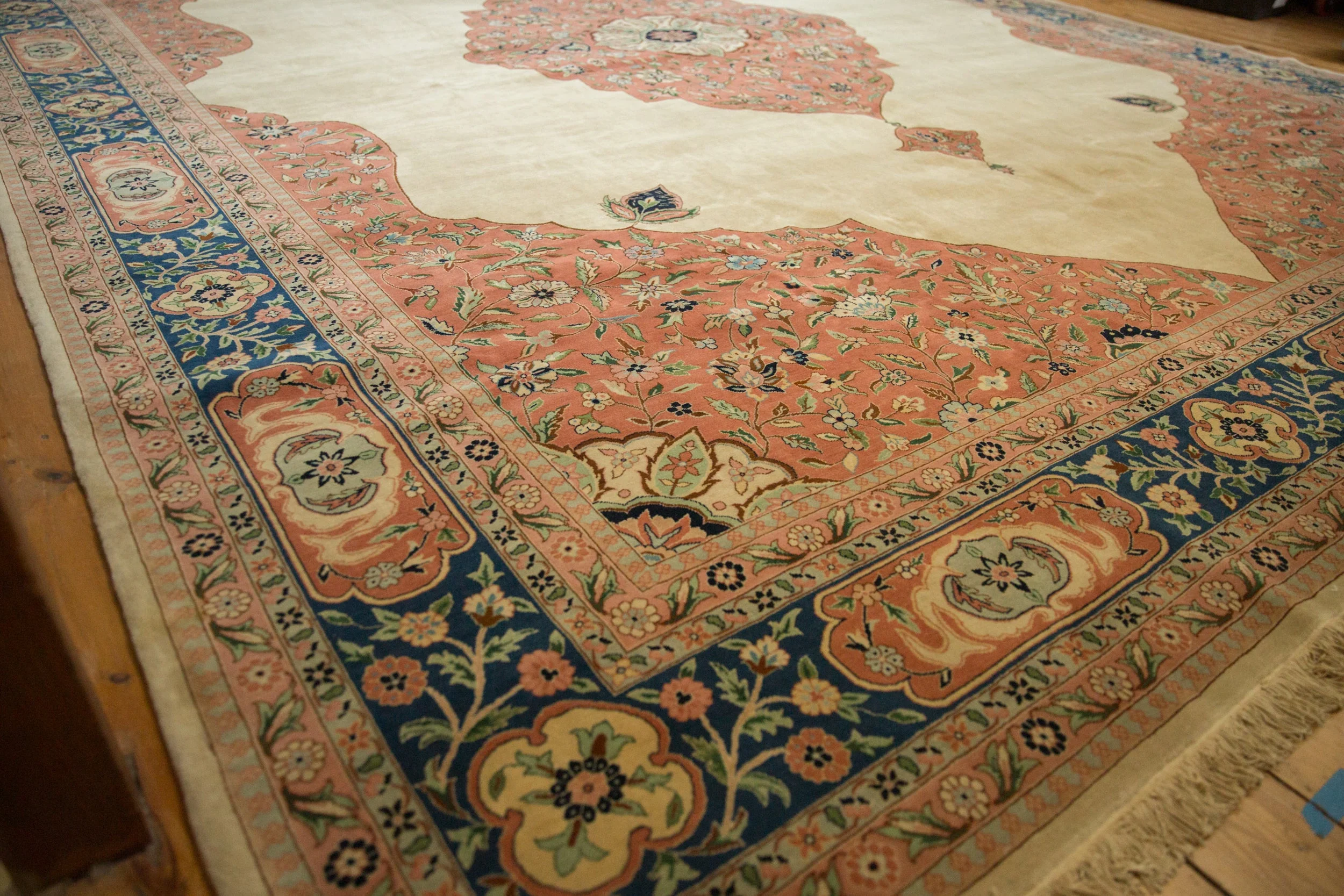 12x15 Vintage Bulgarian Tabriz Design Carpet - Image 4