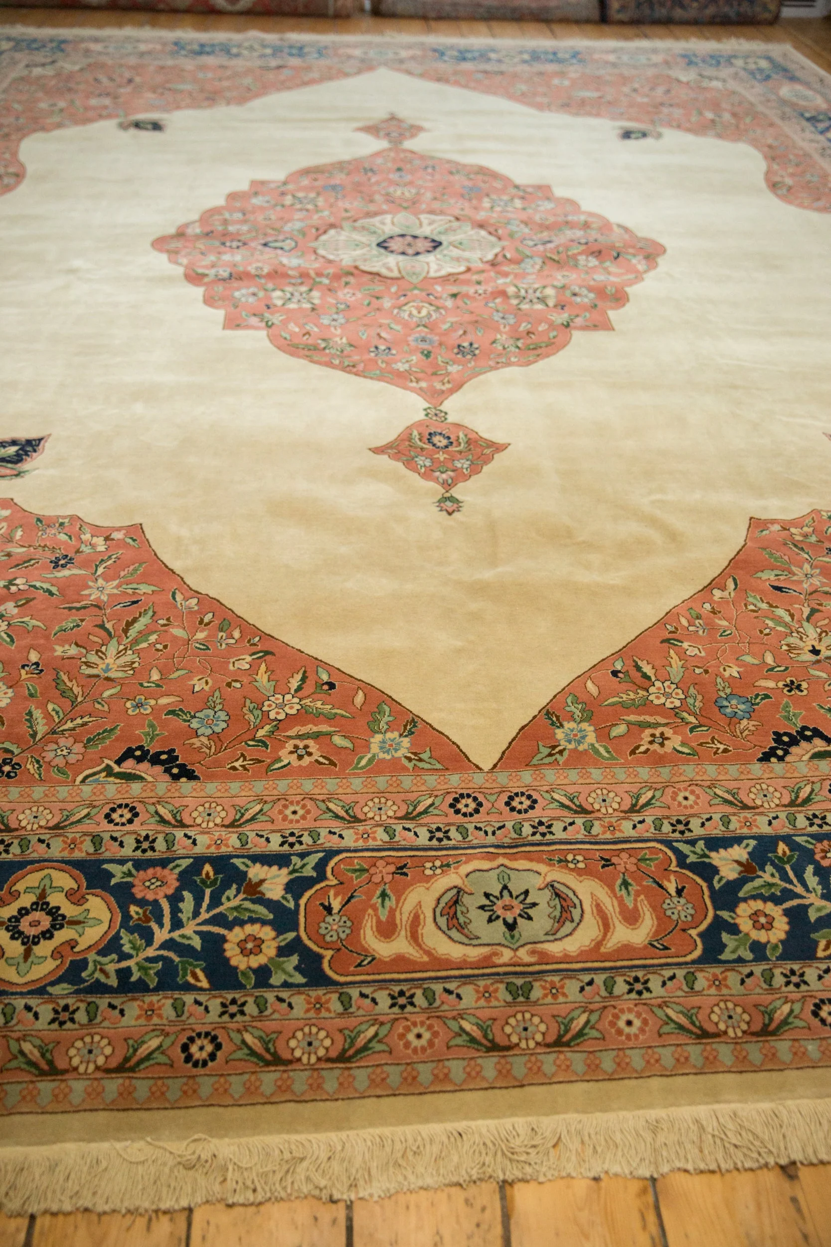 12x15 Vintage Bulgarian Tabriz Design Carpet - Image 5