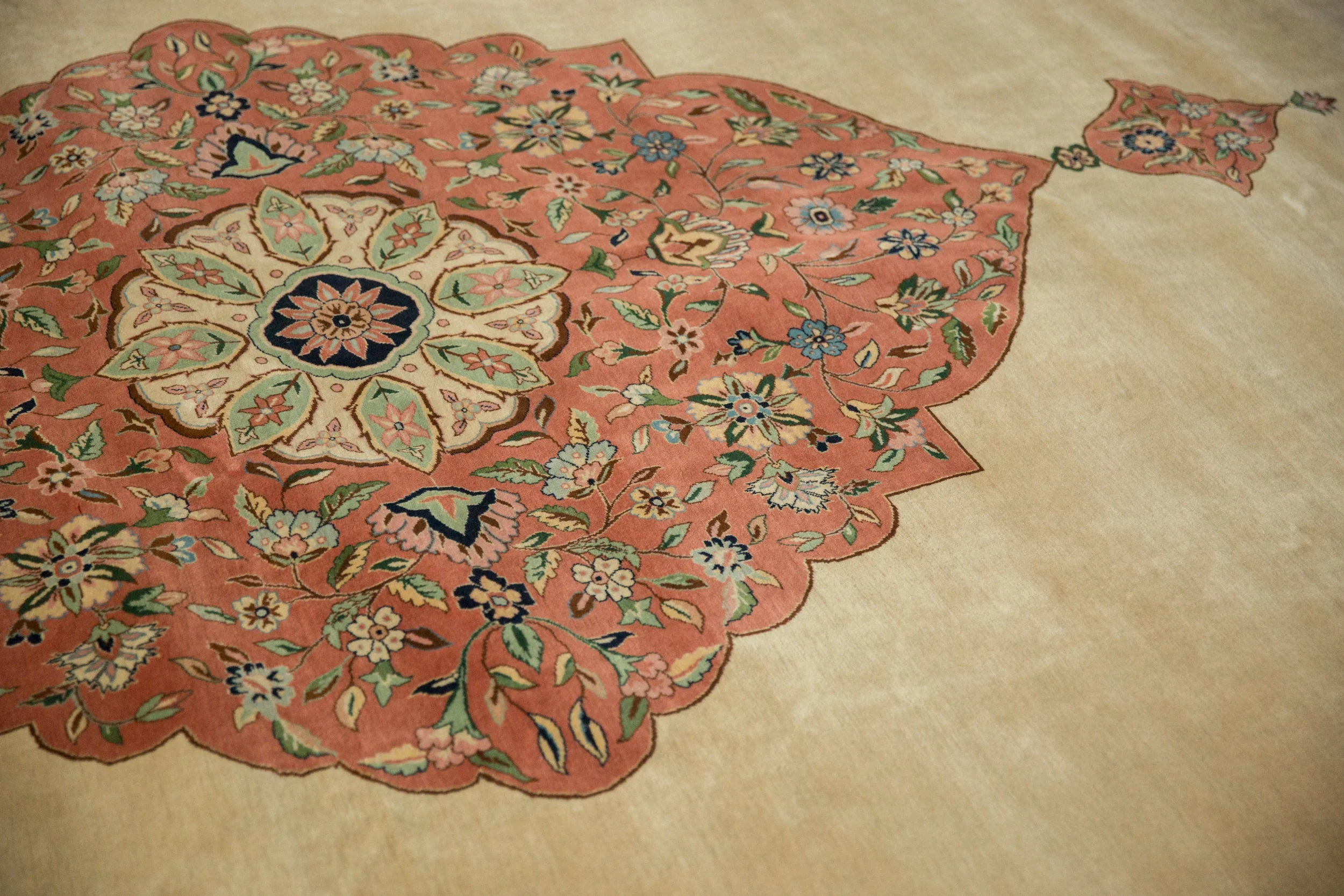 12x15 Vintage Bulgarian Tabriz Design Carpet - Image 7
