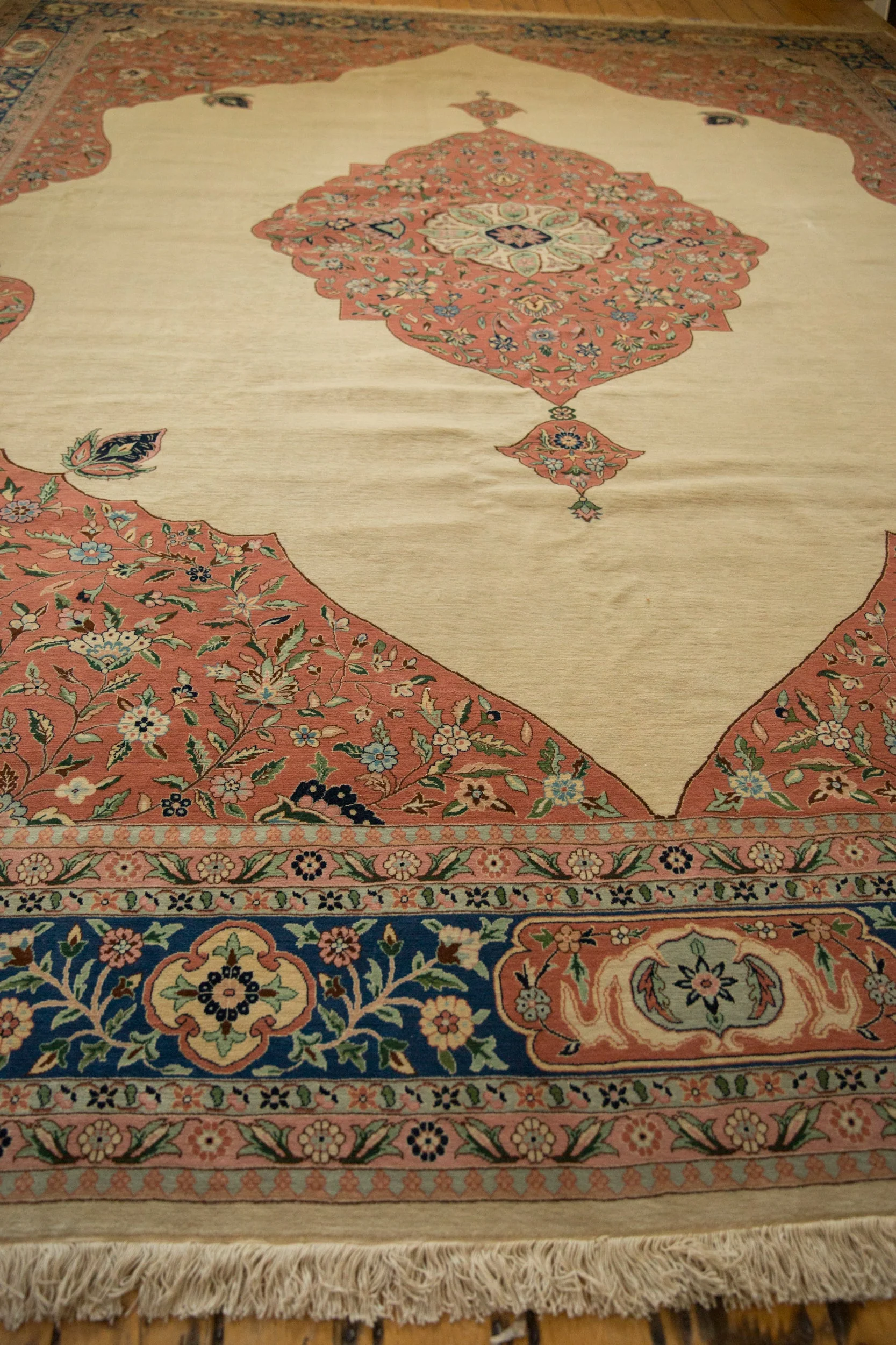 12x15 Vintage Bulgarian Tabriz Design Carpet - Image 8