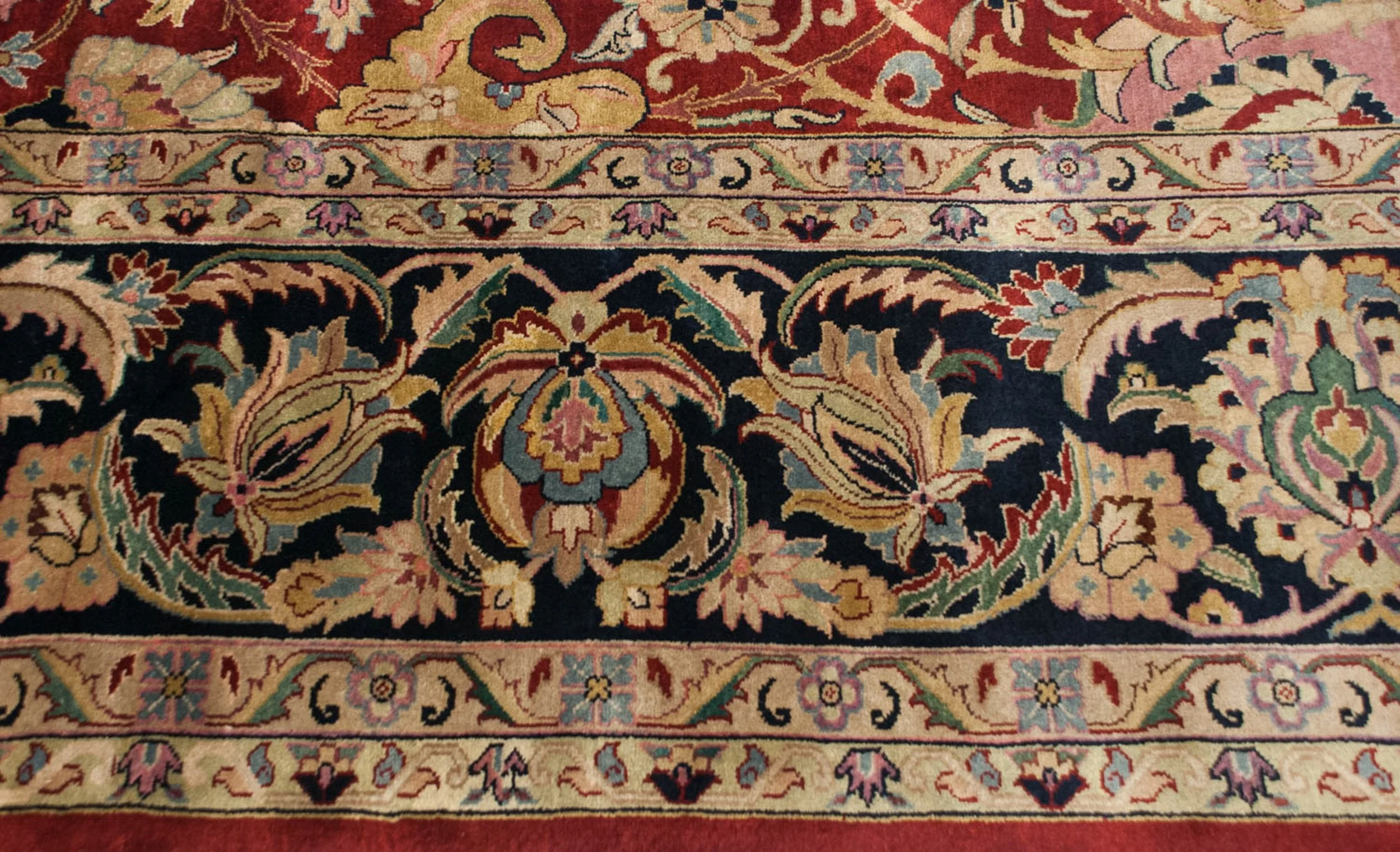 12x15 Vintage Indian Isfahan Design Carpet - Image 8