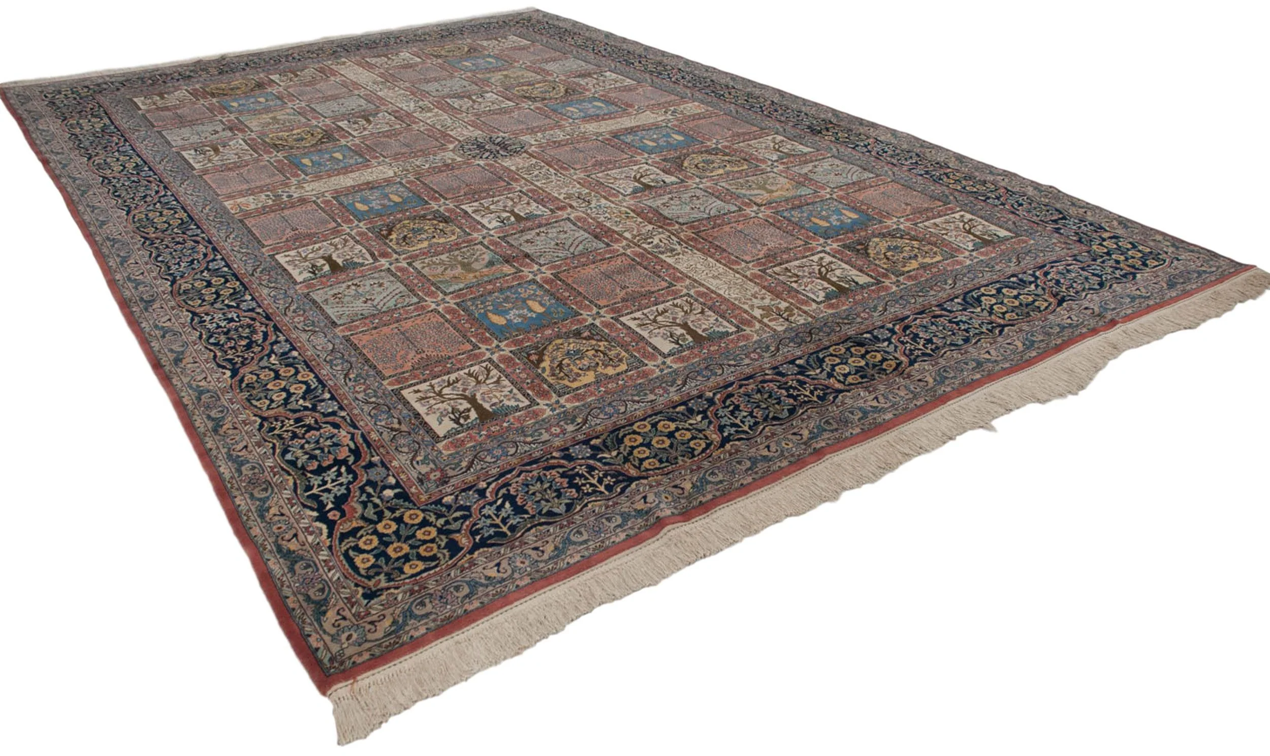 12x17.5 Vintage Bulgarian Kerman Design Carpet - Image 7