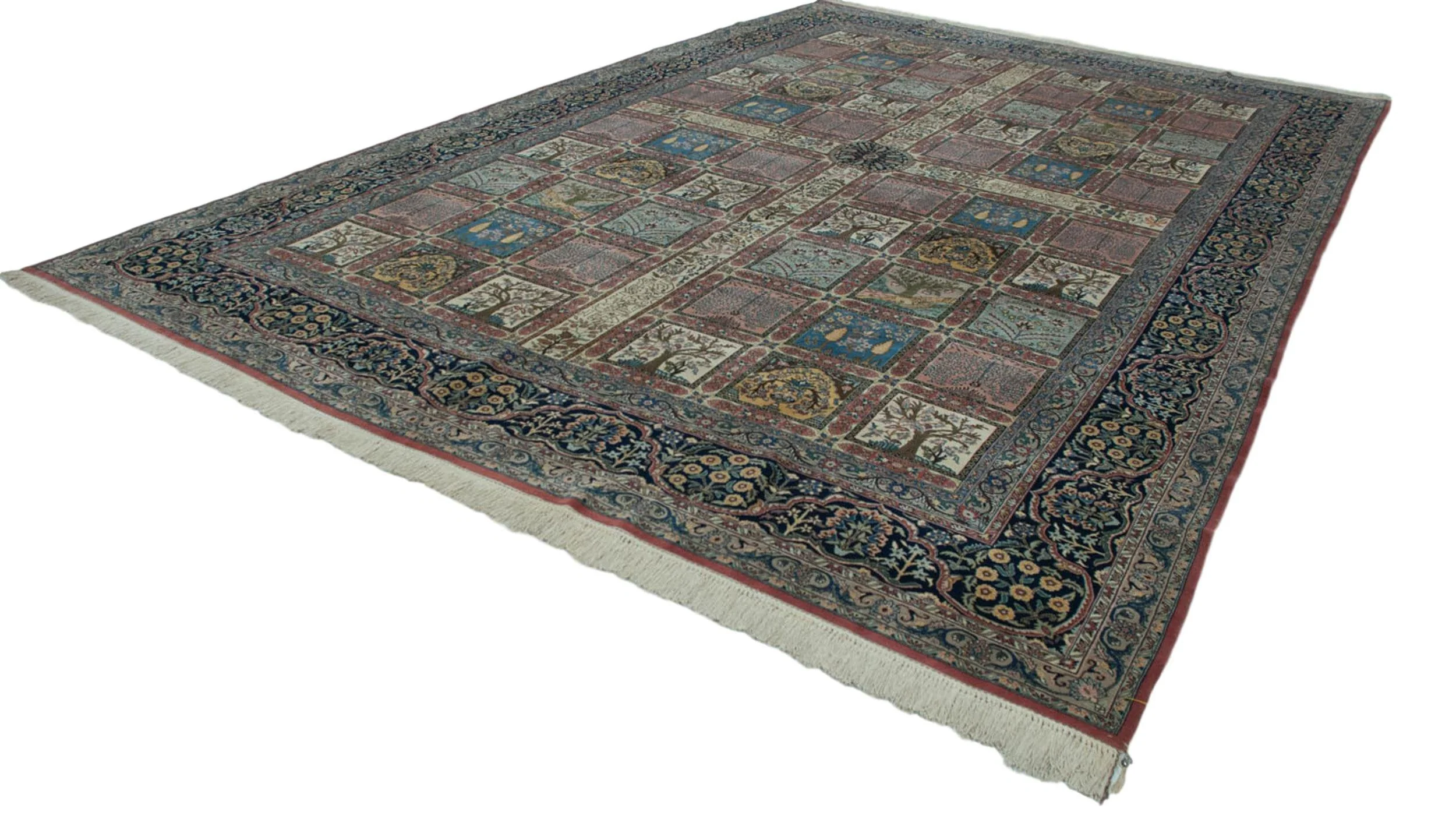 12x17.5 Vintage Bulgarian Kerman Design Carpet - Image 8