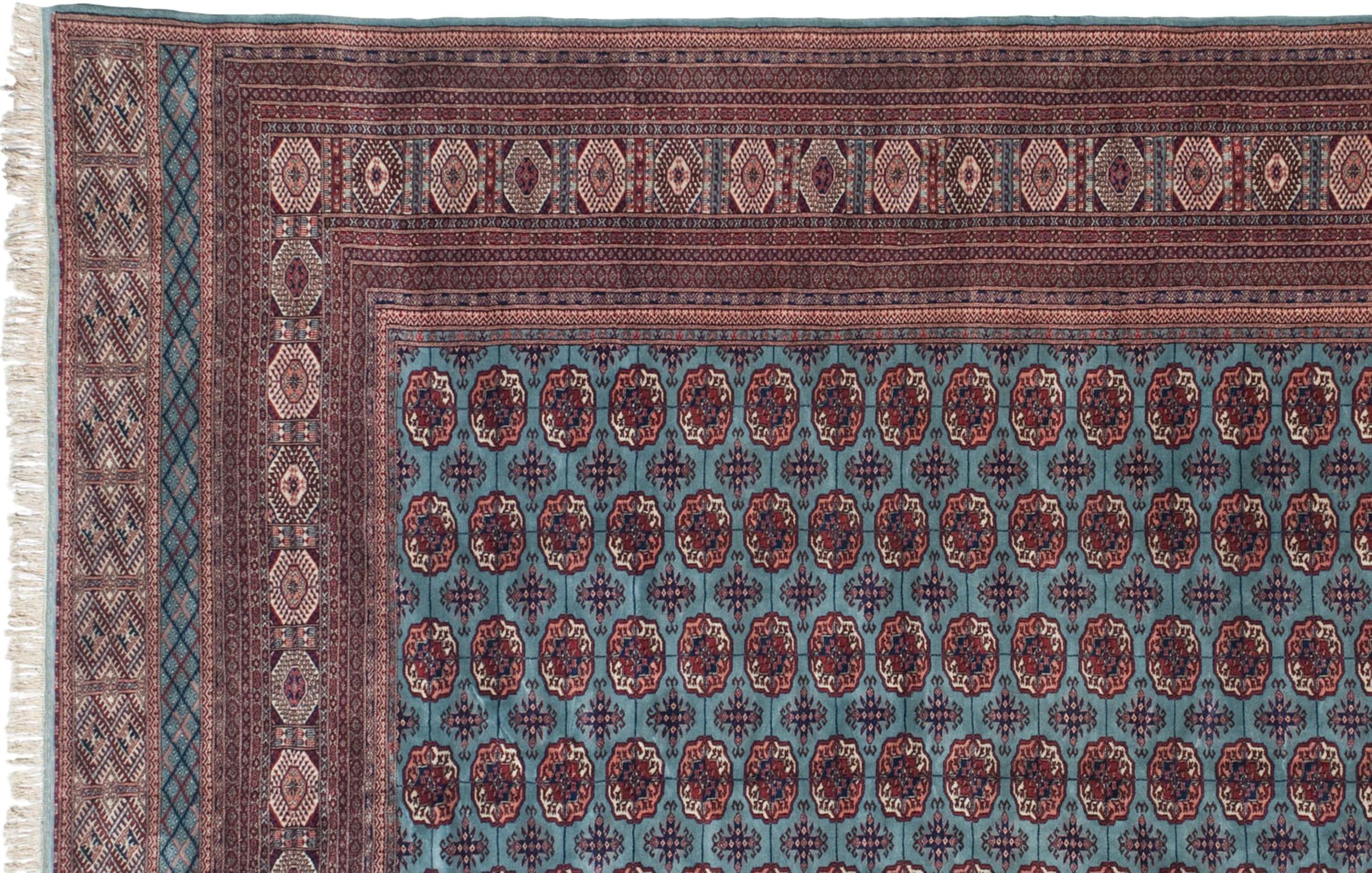 12x17.5 Vintage Fine Bokhara Carpet - Image 4