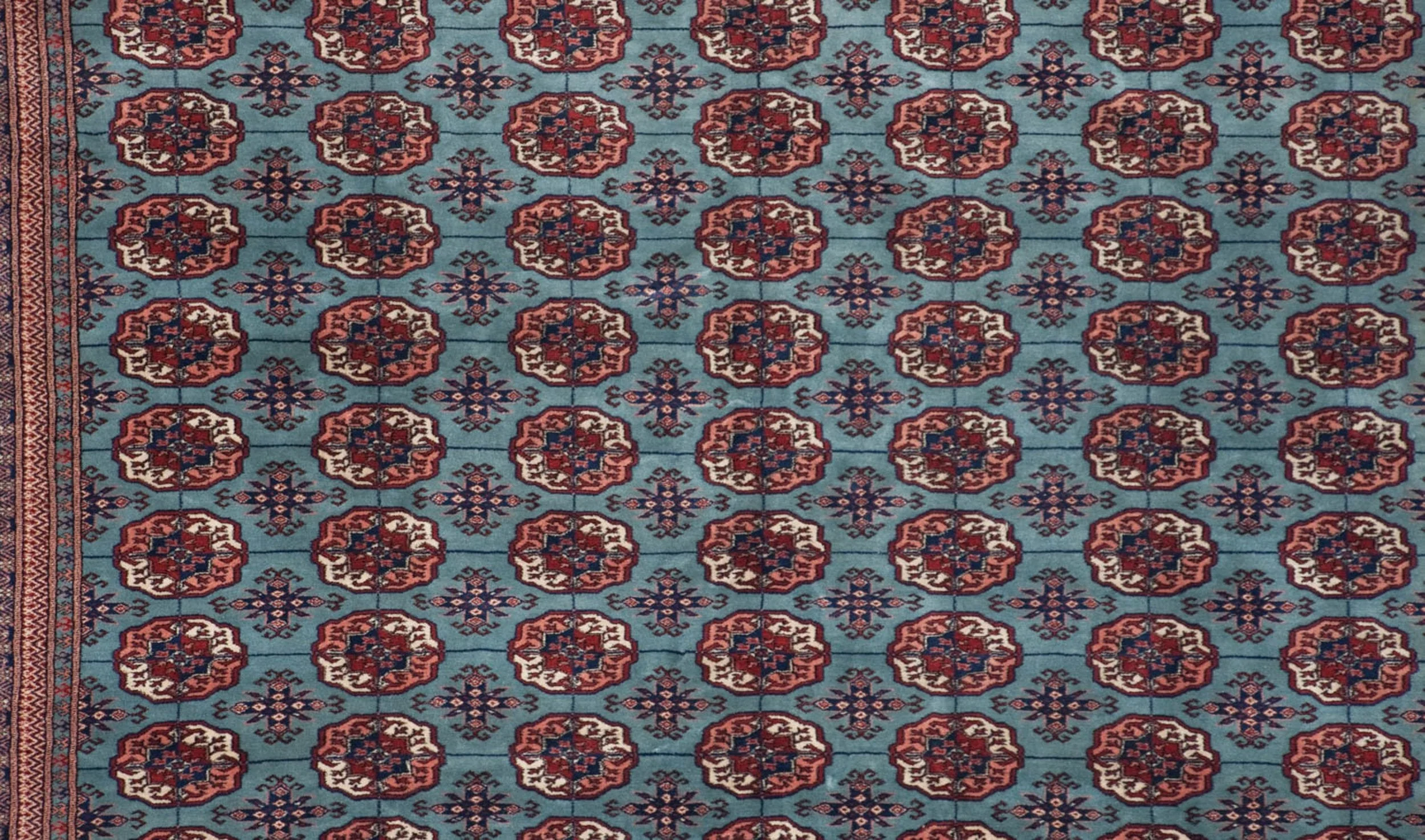 12x17.5 Vintage Fine Bokhara Carpet - Image 7