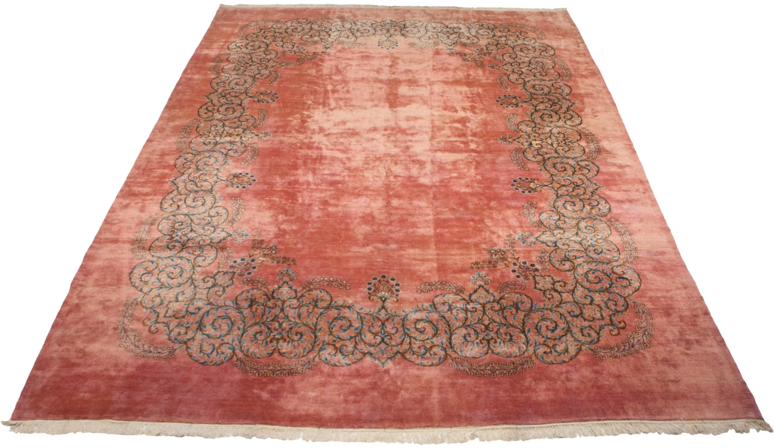 12x17.5 Vintage Fine Kerman Carpet - Image 2
