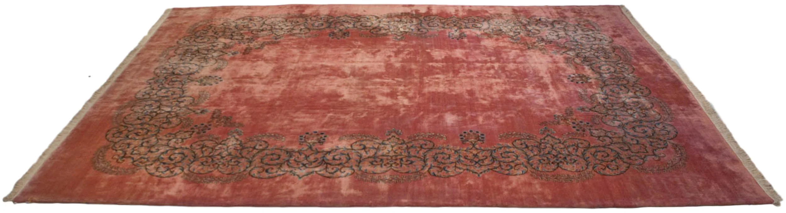 12x17.5 Vintage Fine Kerman Carpet - Image 9