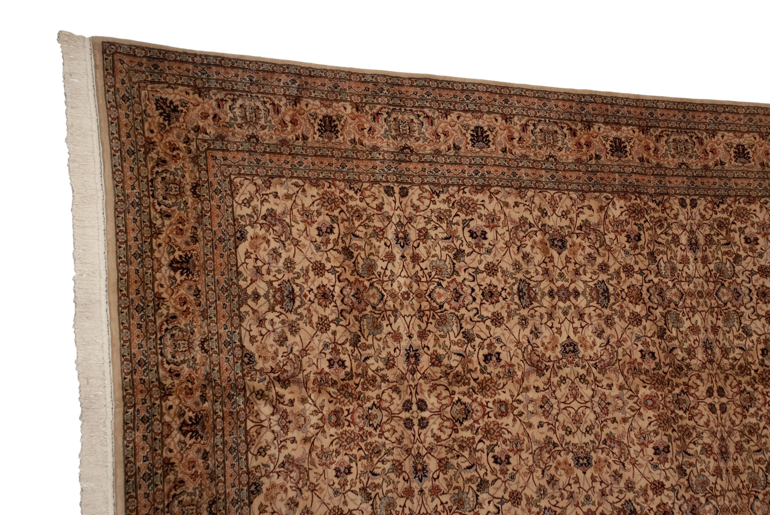 12x17.5 Vintage Pakistani Isfahan Design Carpet - Image 11