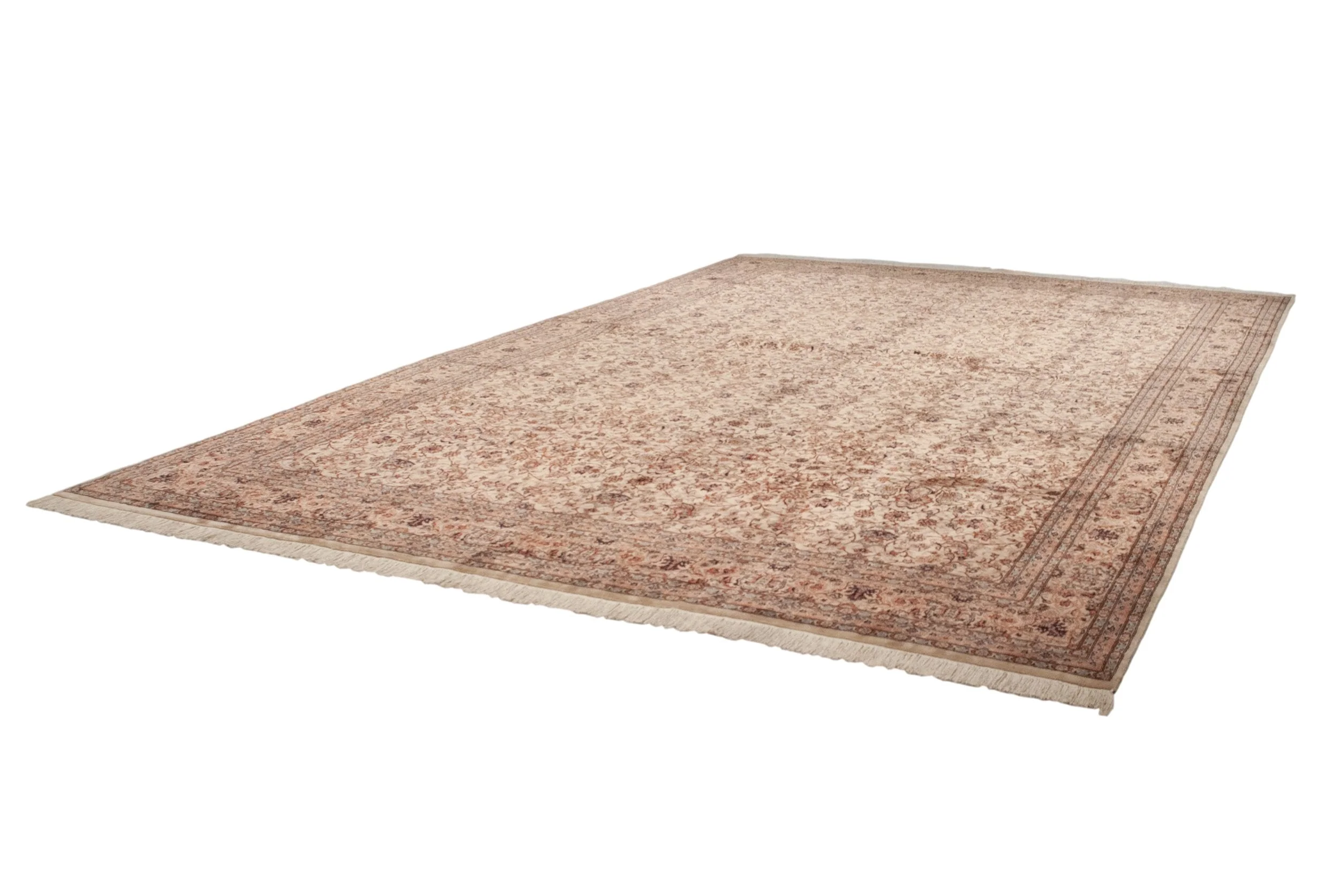 12x17.5 Vintage Pakistani Isfahan Design Carpet - Image 12
