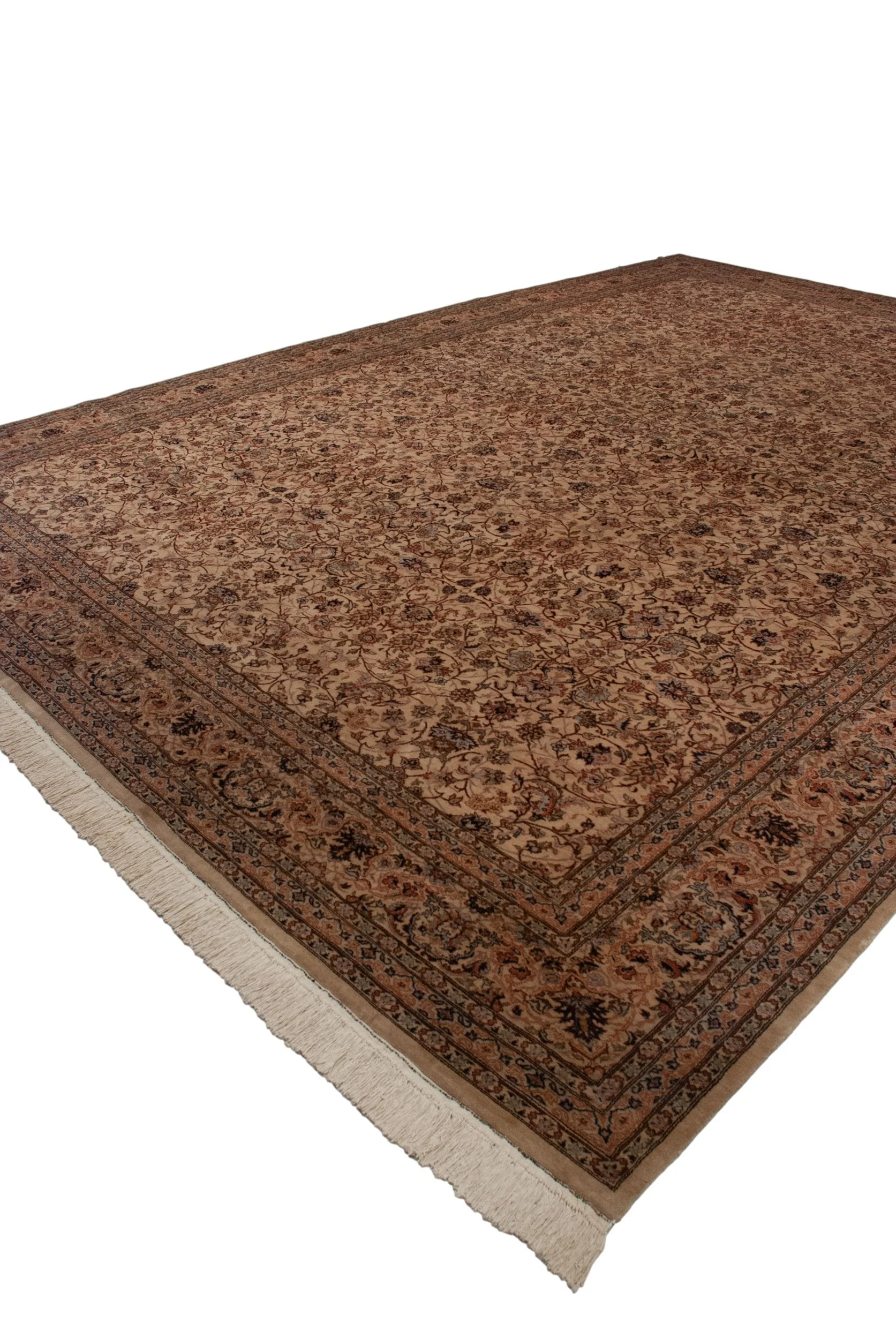 12x17.5 Vintage Pakistani Isfahan Design Carpet - Image 13