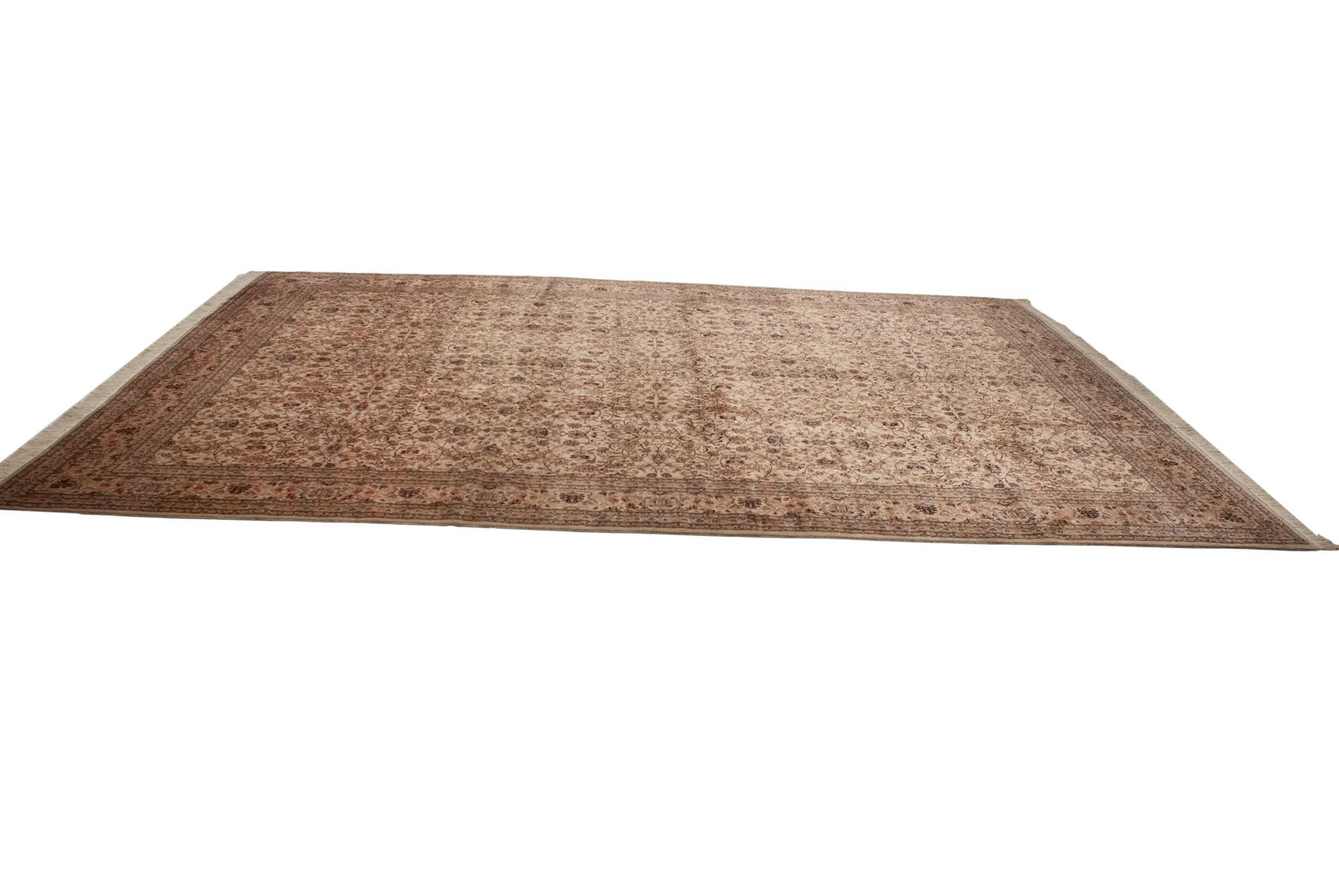 12x17.5 Vintage Pakistani Isfahan Design Carpet - Image 14