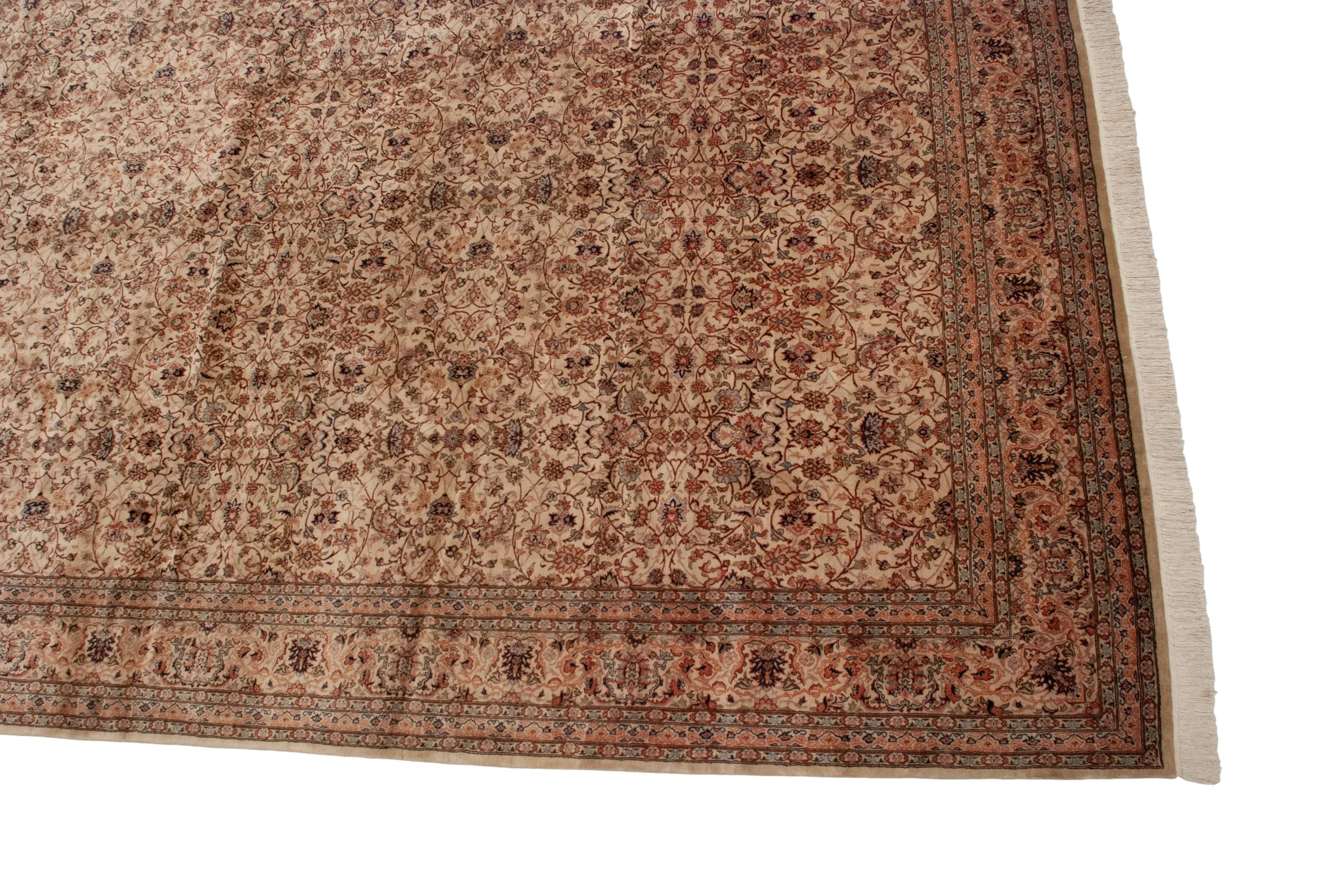 12x17.5 Vintage Pakistani Isfahan Design Carpet - Image 16