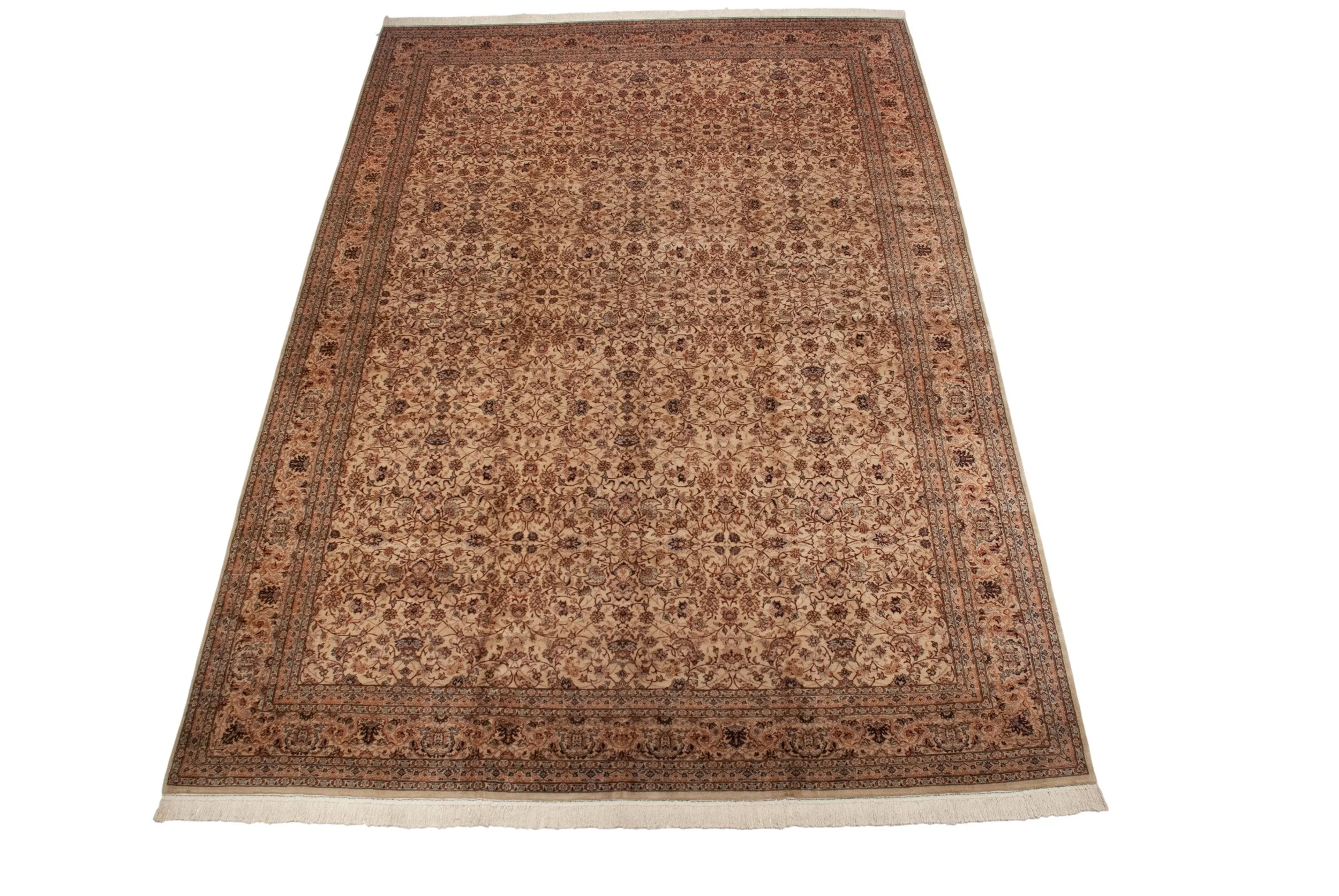 12x17.5 Vintage Pakistani Isfahan Design Carpet - Image 2