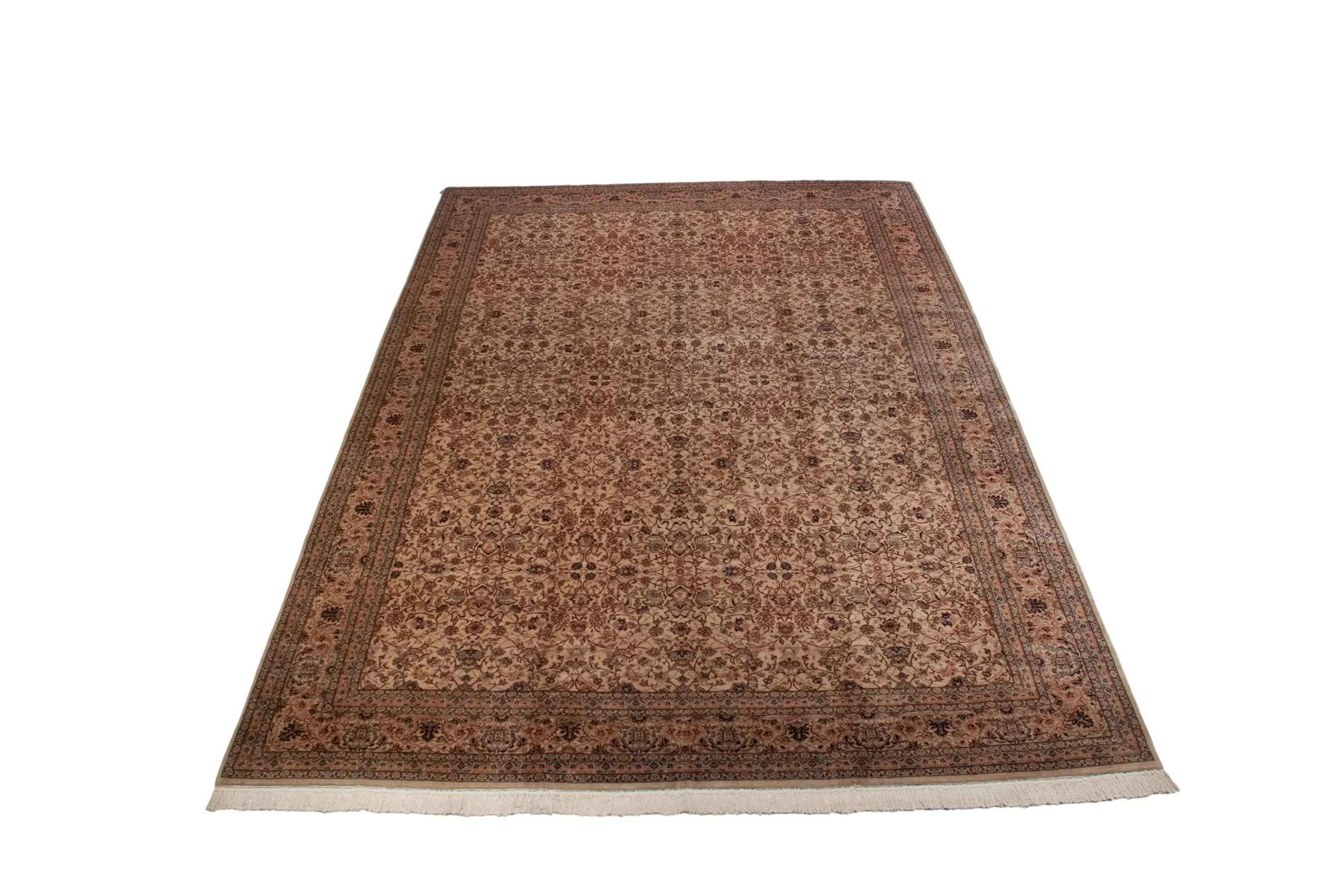 12x17.5 Vintage Pakistani Isfahan Design Carpet - Image 25