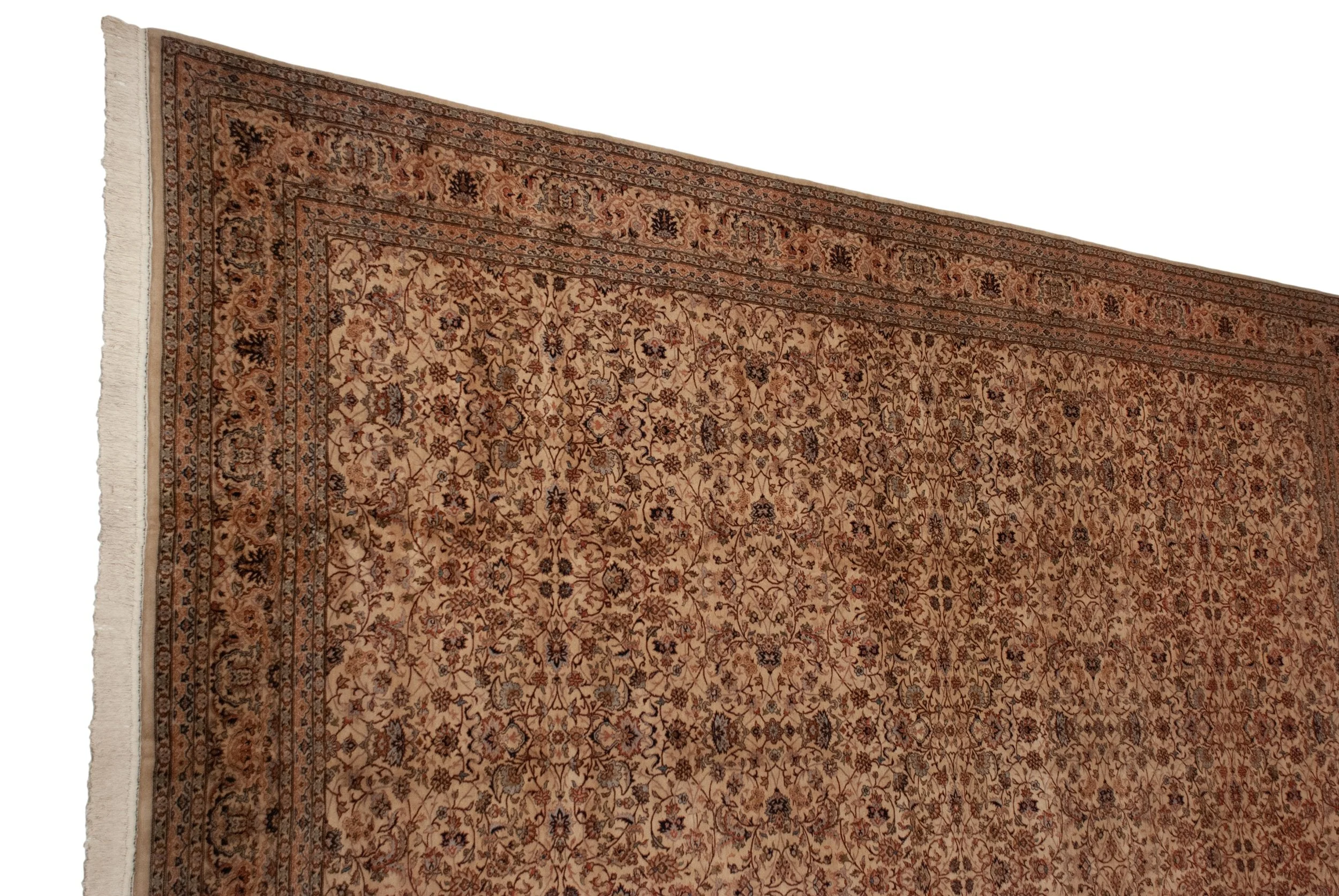 12x17.5 Vintage Pakistani Isfahan Design Carpet - Image 3