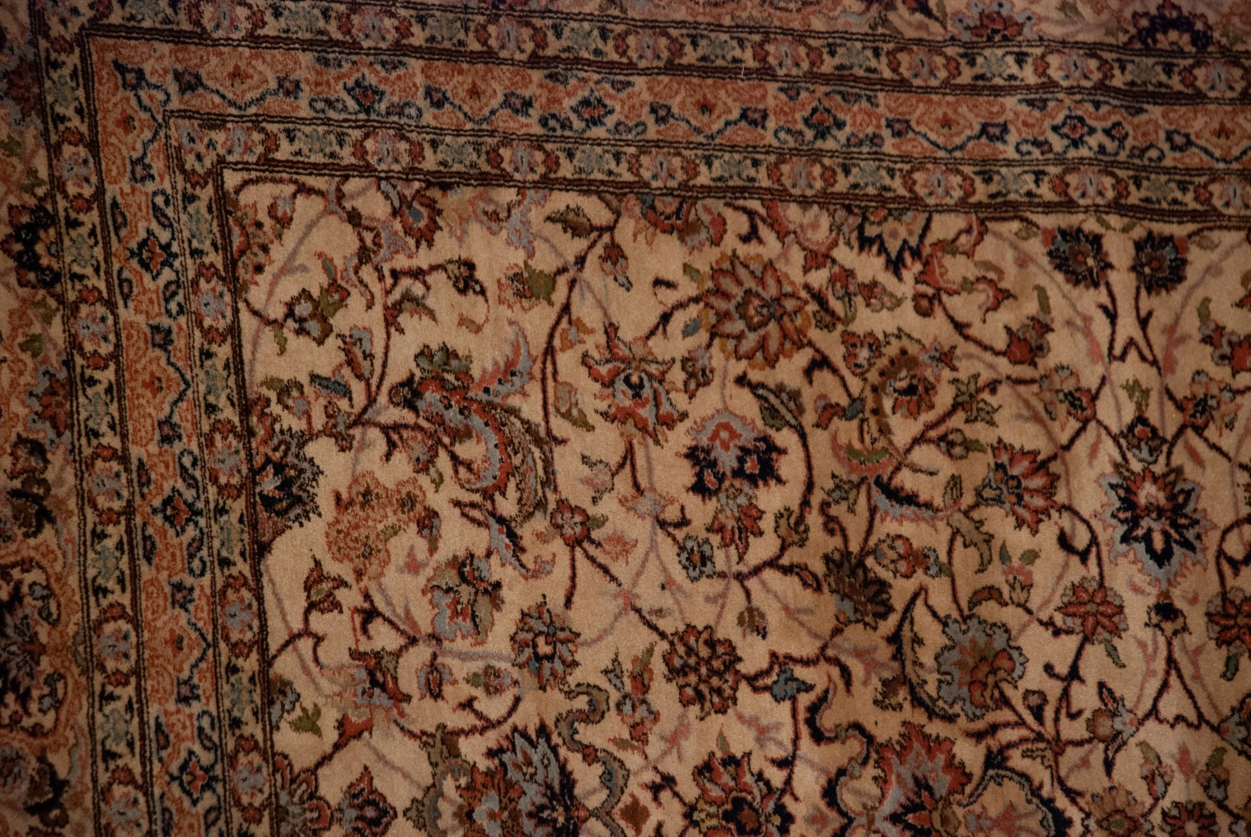12x17.5 Vintage Pakistani Isfahan Design Carpet - Image 4